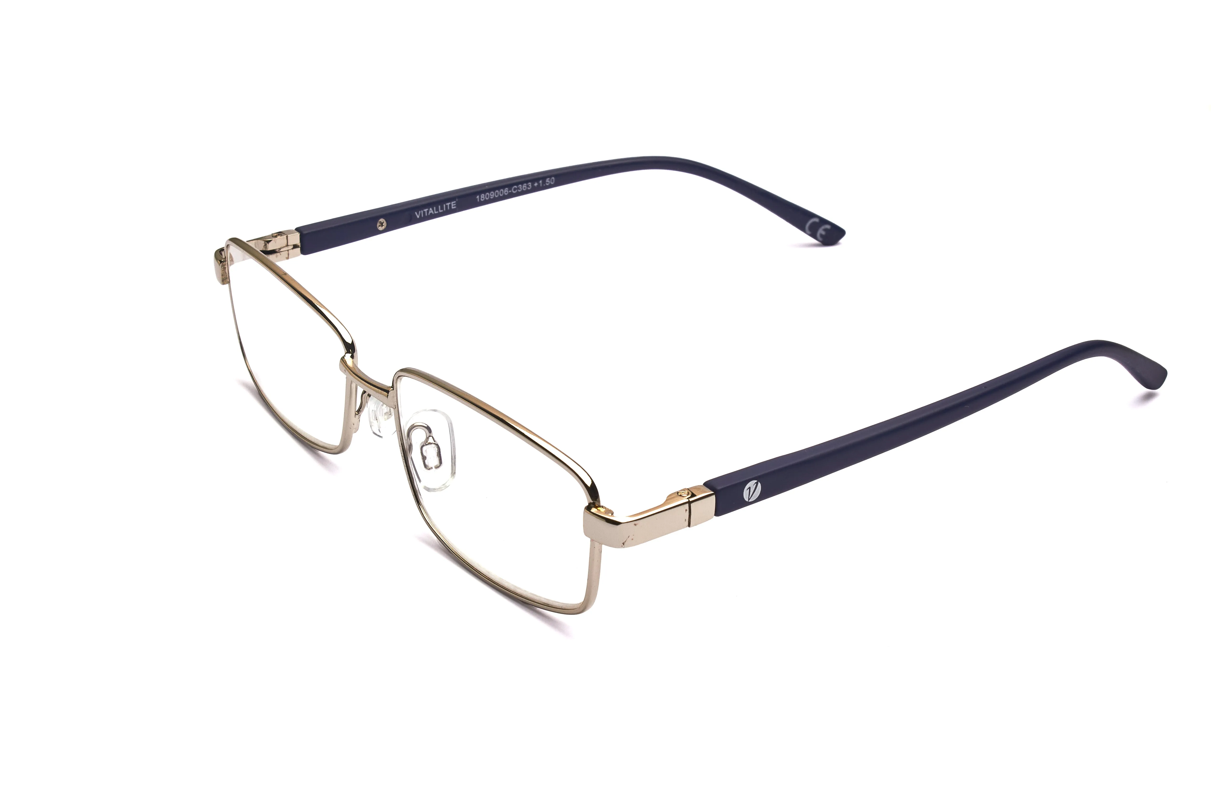 Vitallite Unisex MOD. 529 Occhiali da lettura Metallo Nero Squadrata - immagine 4