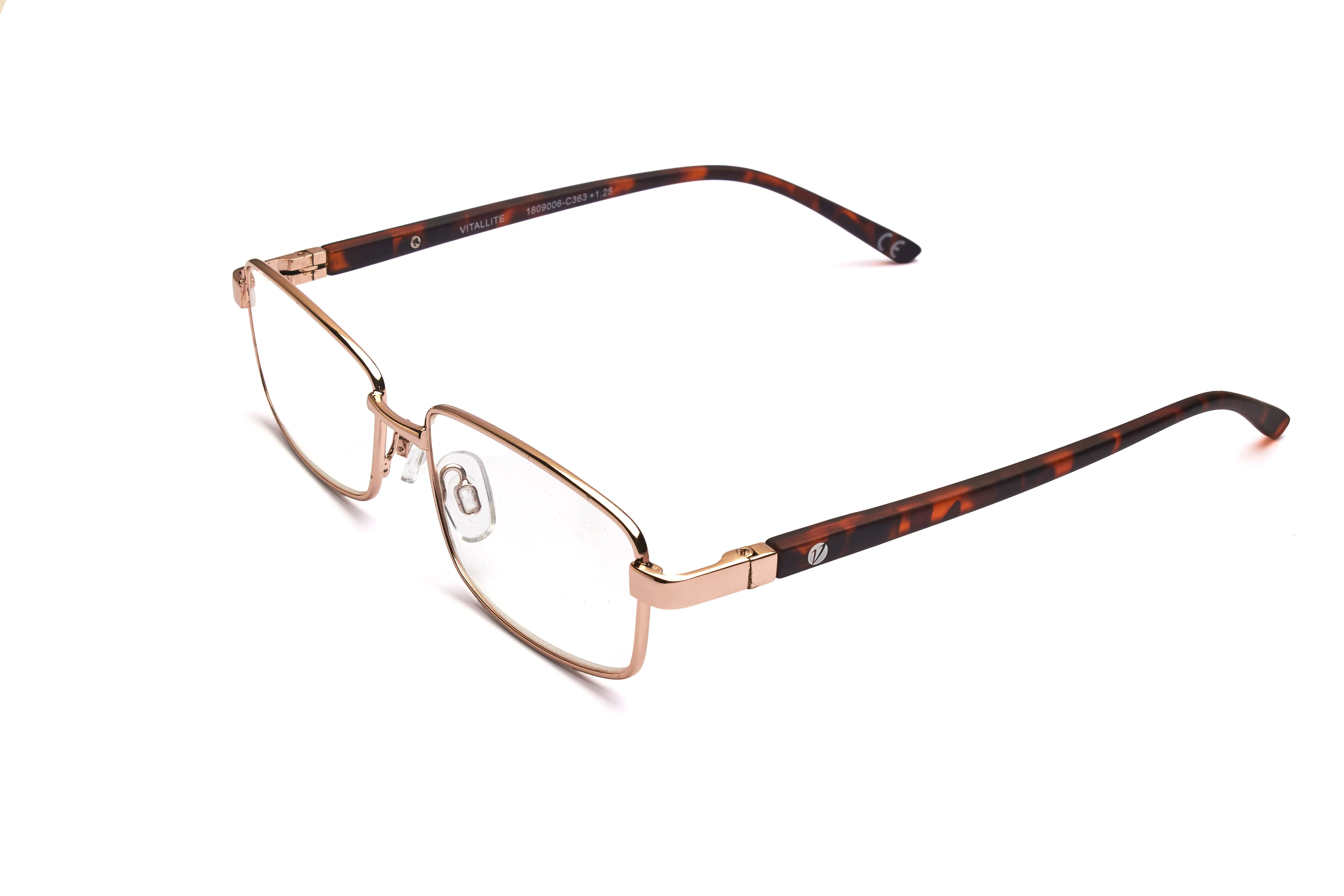 Vitallite Unisex MOD. 529 Occhiali da lettura Metallo Nero Squadrata - immagine 1