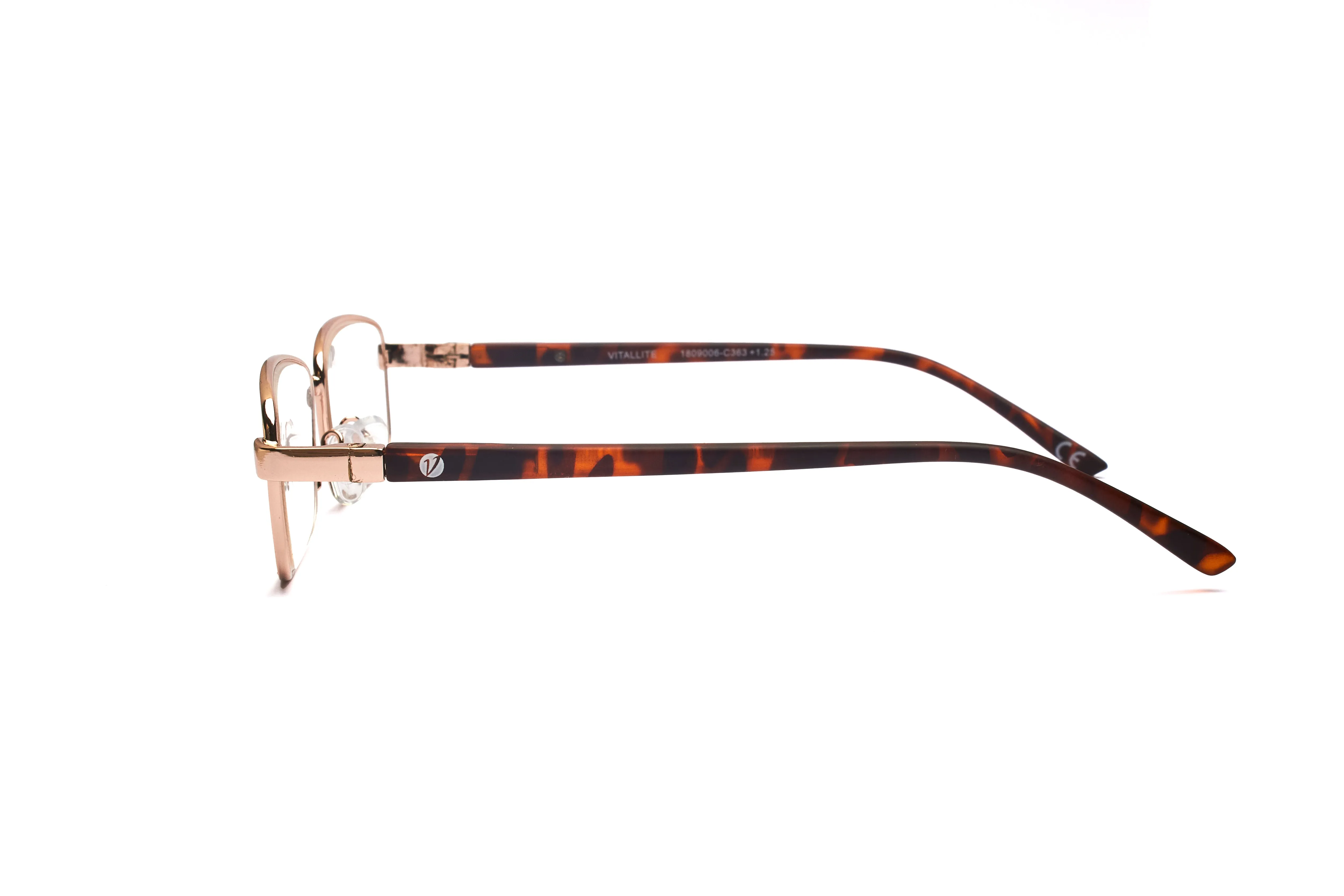 Vitallite Unisex MOD. 529 Occhiali da lettura Metallo Nero Squadrata - immagine 3