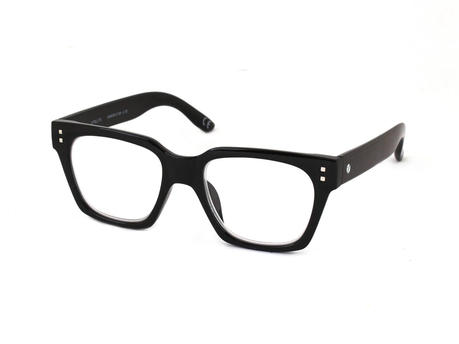Vitallite Uomo MOD. 514 Occhiali da lettura Acetato Nero Squadrata - immagine 1
