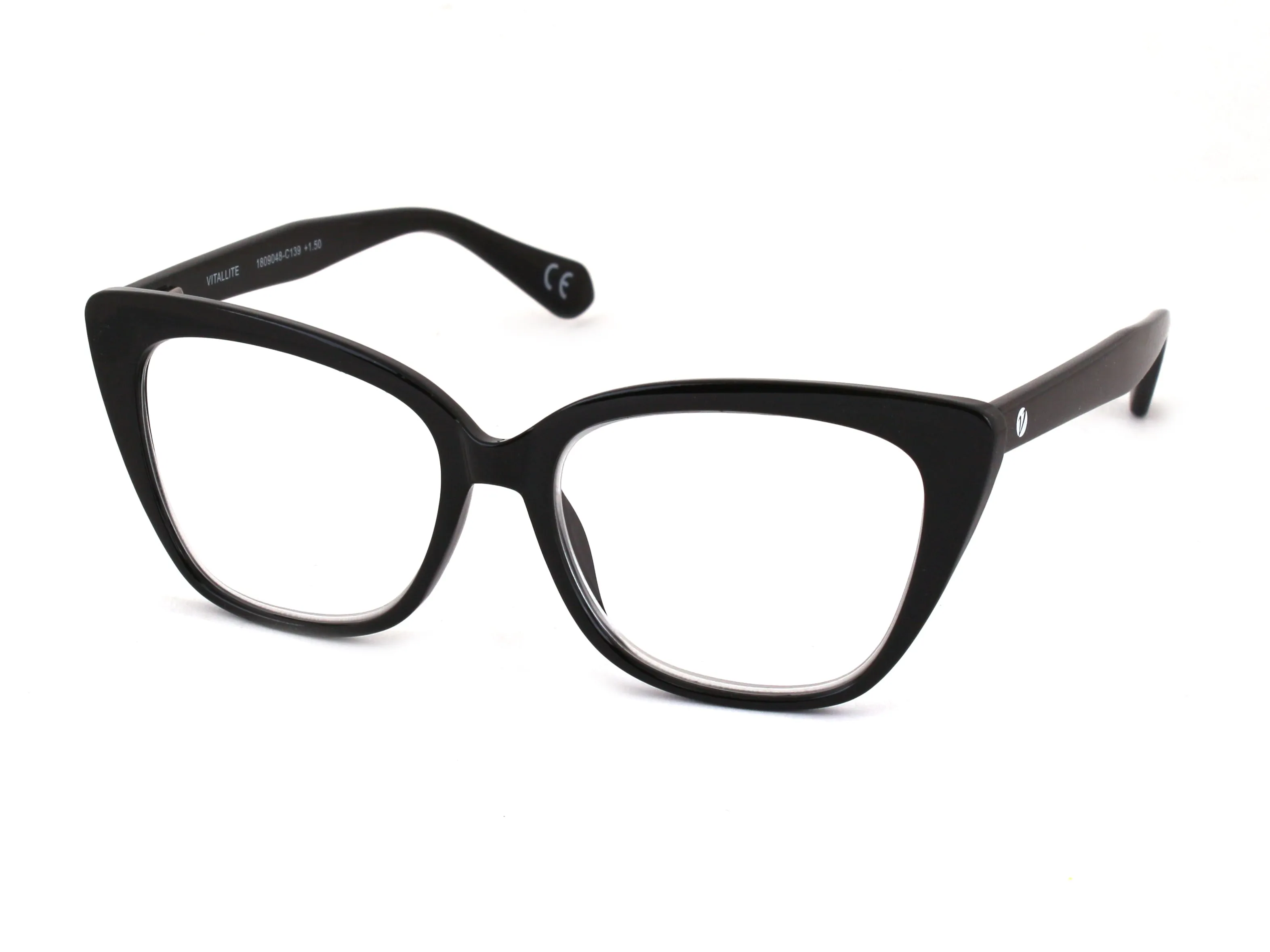 Vitallite Donna MOD. 511 Occhiali da lettura Acetato Trasparente Farfalla - immagine 1