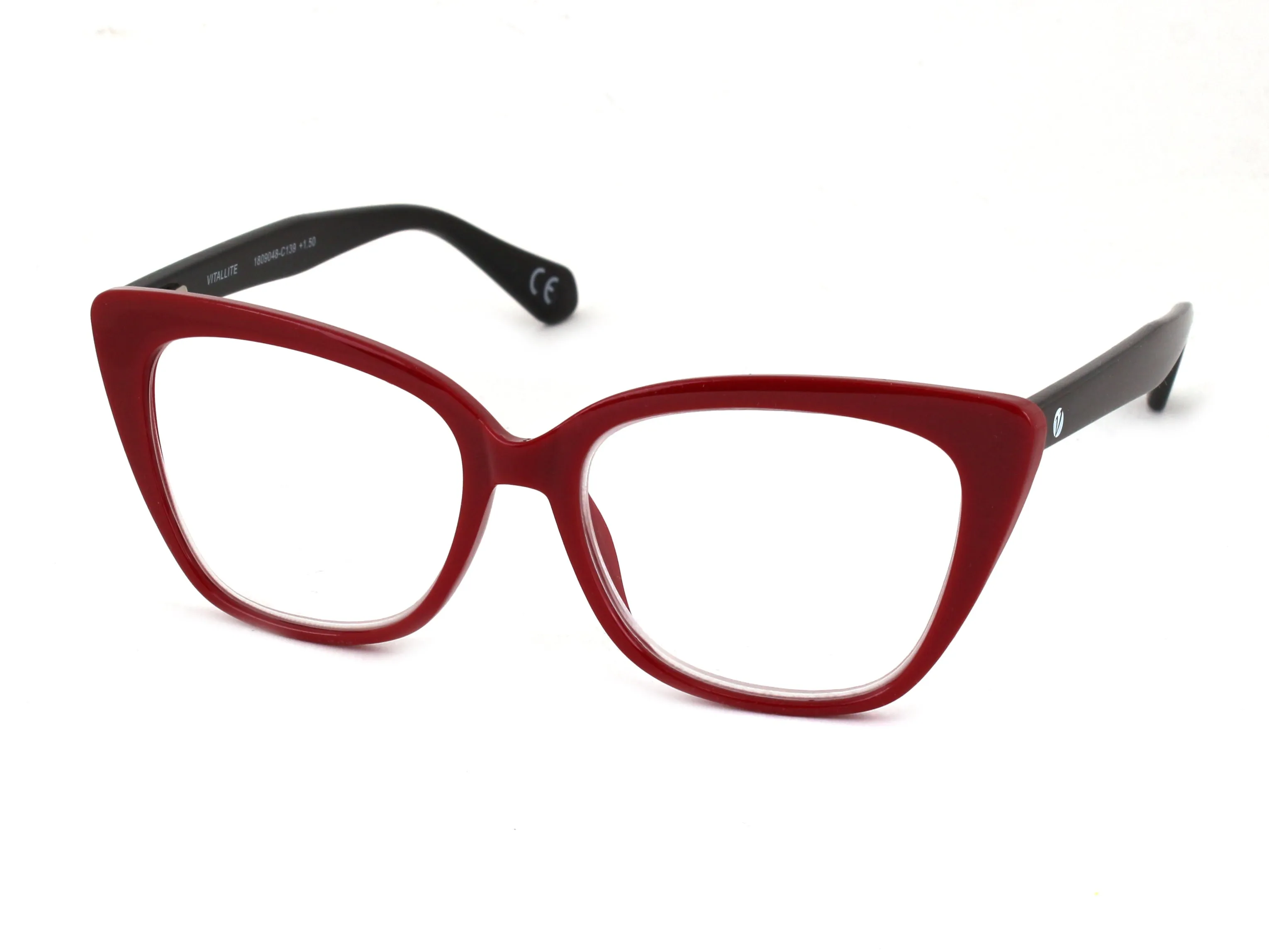 Vitallite Donna MOD. 511 Occhiali da lettura Acetato Trasparente Farfalla - immagine 2