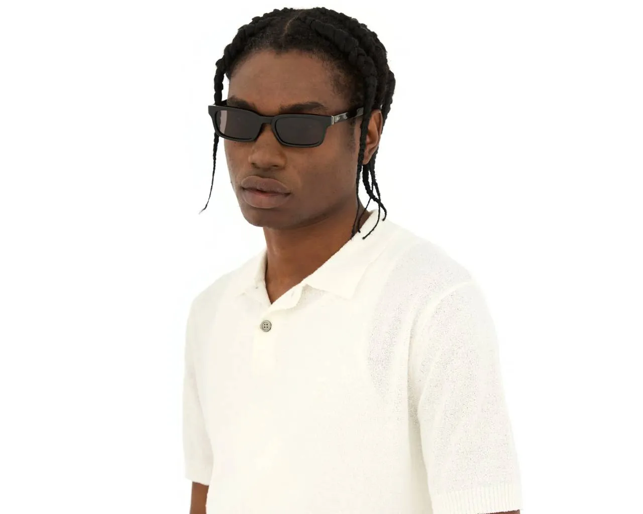 Retrosuperfuture ZZV GESTO BLACK Occhiali da sole Acetato Nero Grigio Squadrata Normale - immagine 4