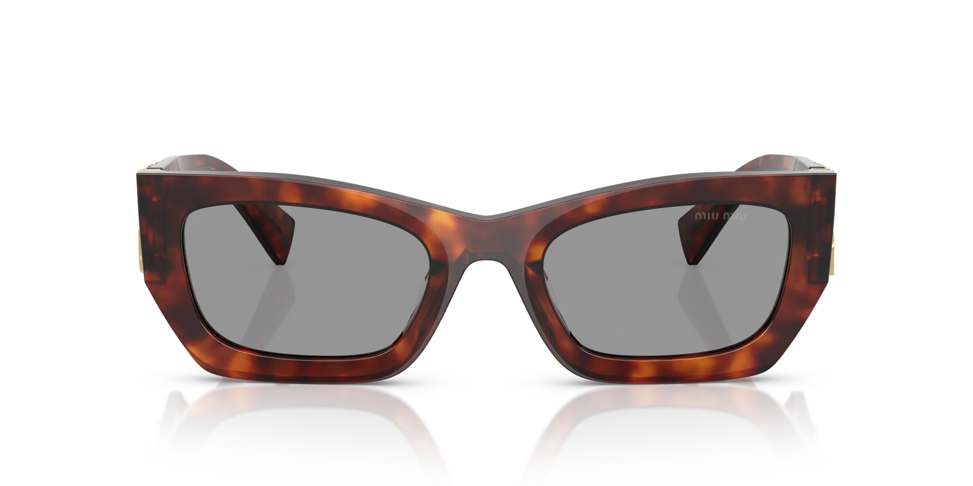 Miu Miu MU 09WS 21C40O Occhiali da sole Acetato Tartaruga Grigio Squadrata Normale - immagine 3
