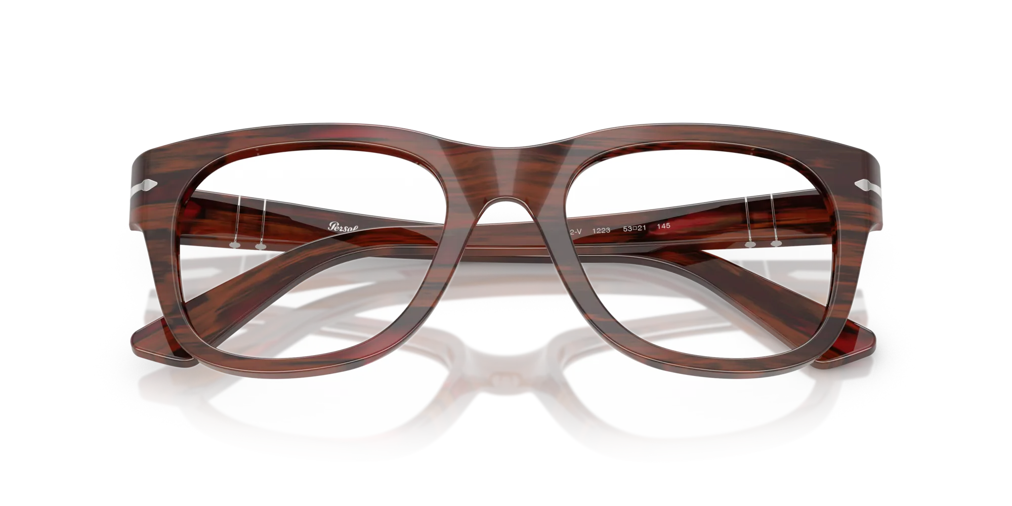 Persol PO3372V 1223 Montature da vista Acetato Bordeaux Squadrata Normale - immagine 2