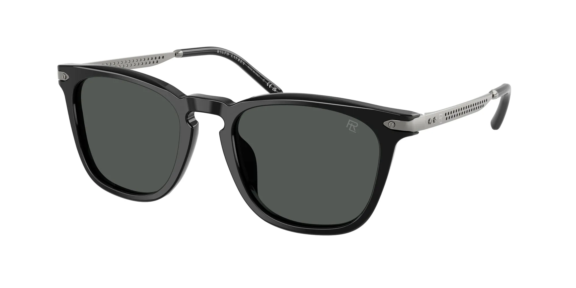 Ralph Lauren RL8233U 500187 Occhiali da sole Acetato Nero Grigio Squadrata Normale - immagine 1