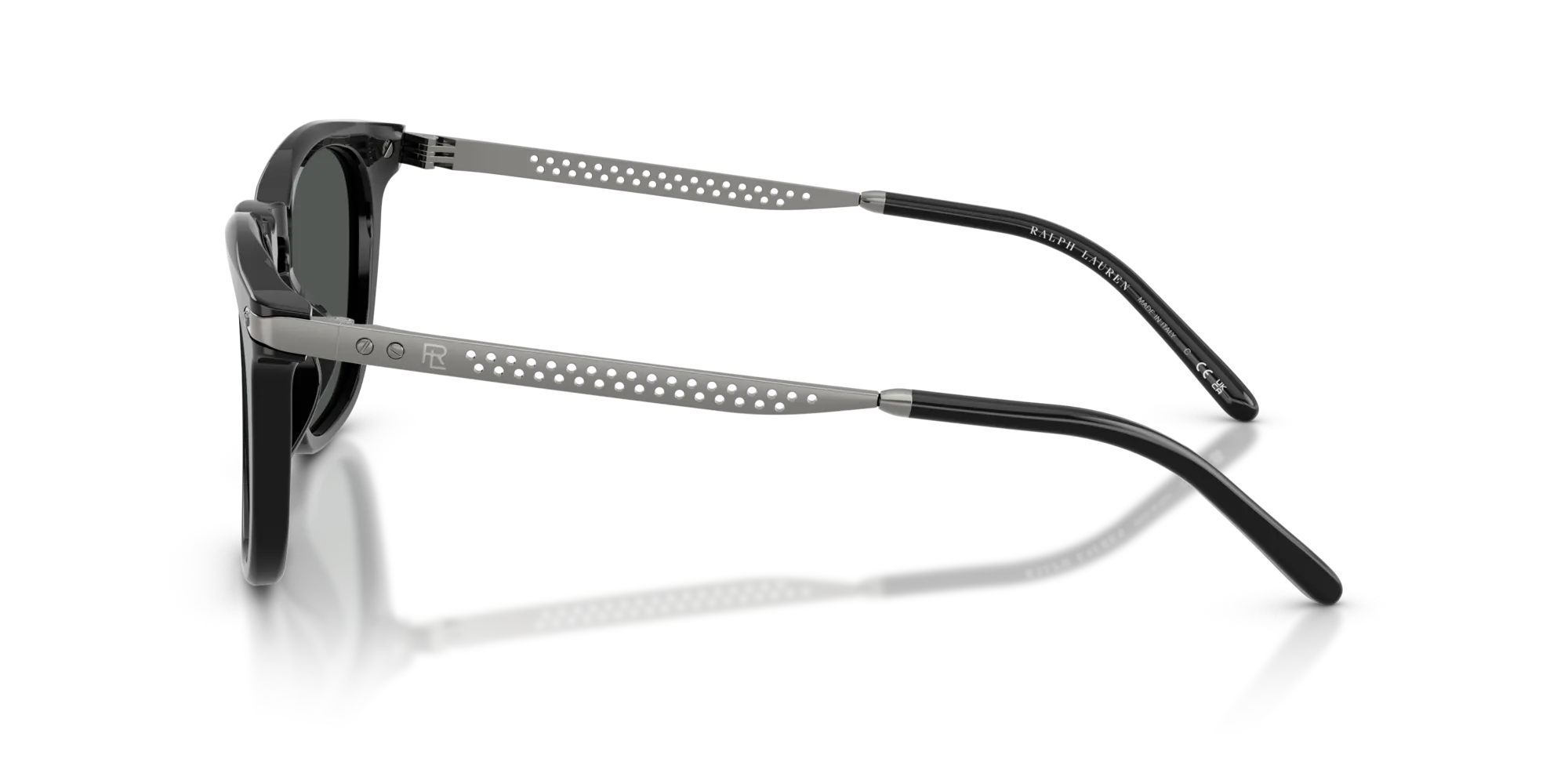 Ralph Lauren RL8233U 500187 Occhiali da sole Acetato Nero Grigio Squadrata Normale - immagine 4