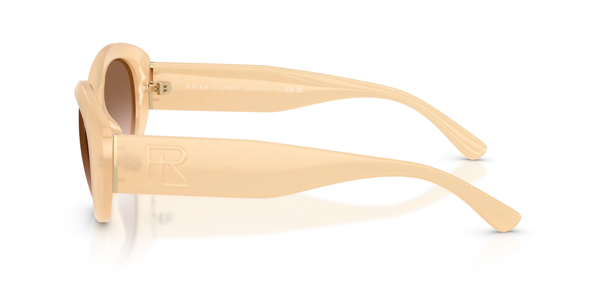Ralph Lauren RL8232U 624513 Occhiali da sole Iniettato Rosa Marrone Rotonda Normale Sfumato - immagine 4