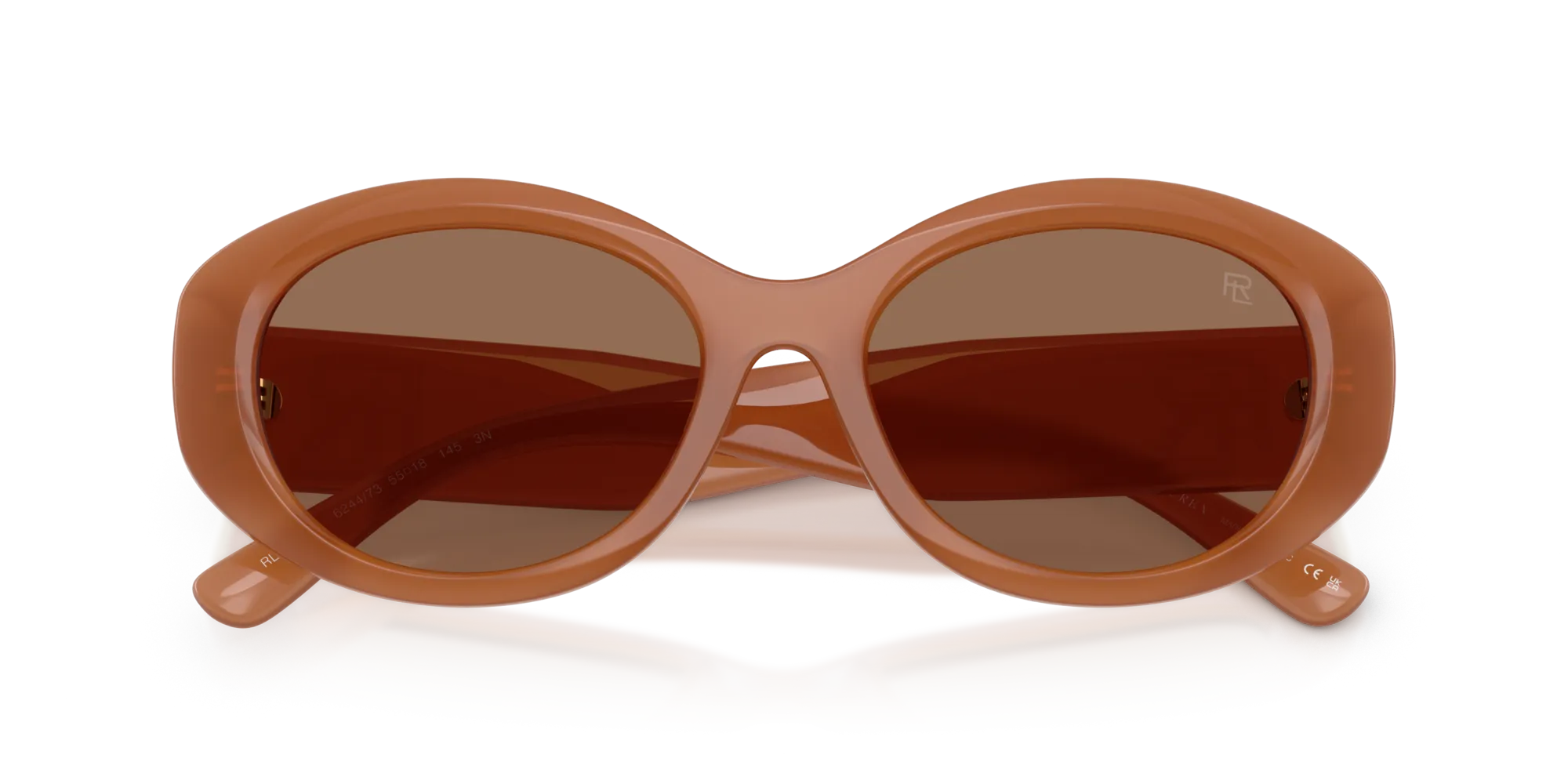 Ralph Lauren RL8232U 624473 Occhiali da sole Iniettato Arancione Marrone Rotonda Normale - immagine 2