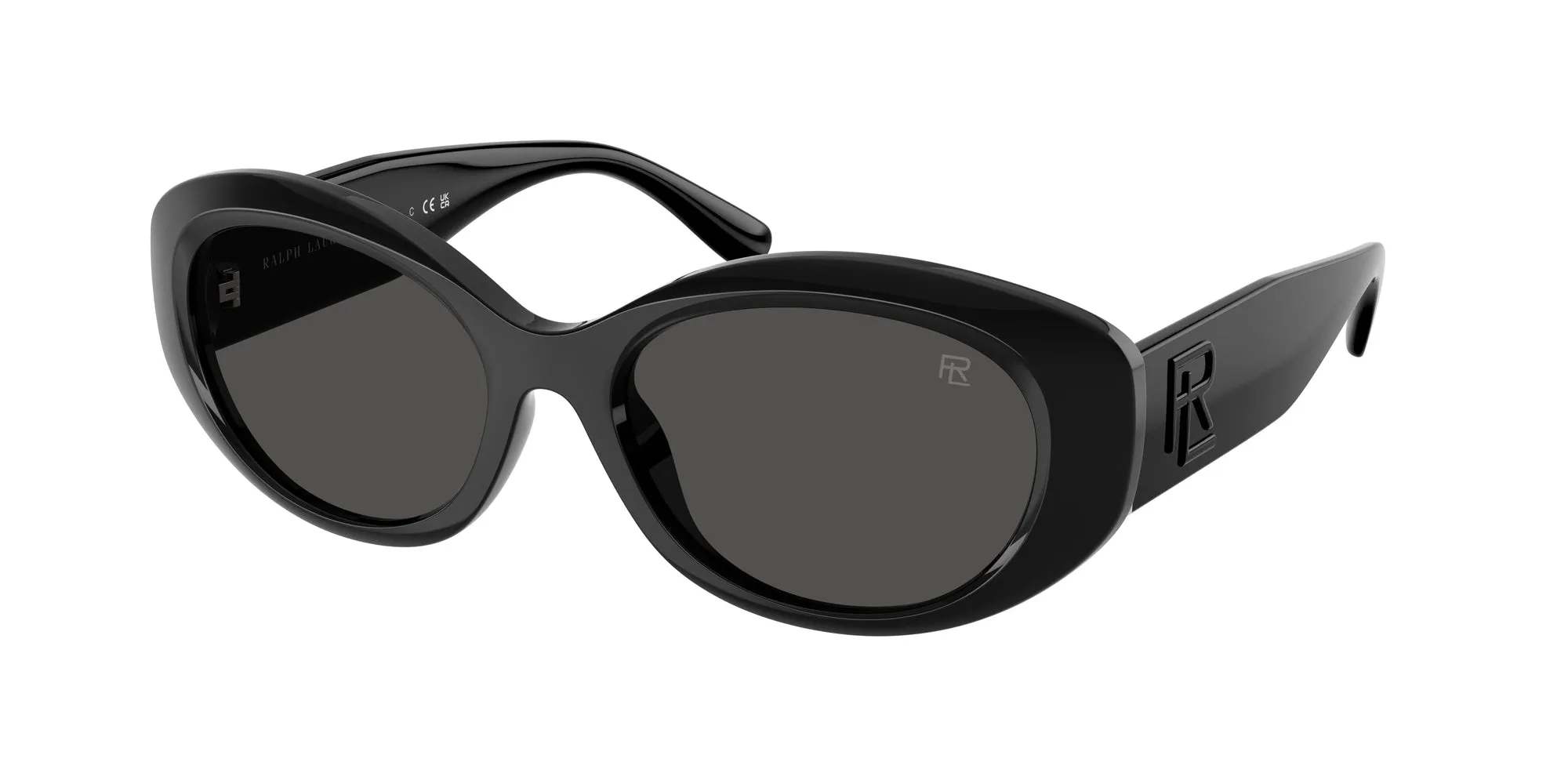 Ralph Lauren RL8232U 500187 Occhiali da sole Iniettato Nero Grigio Rotonda Normale - immagine 1