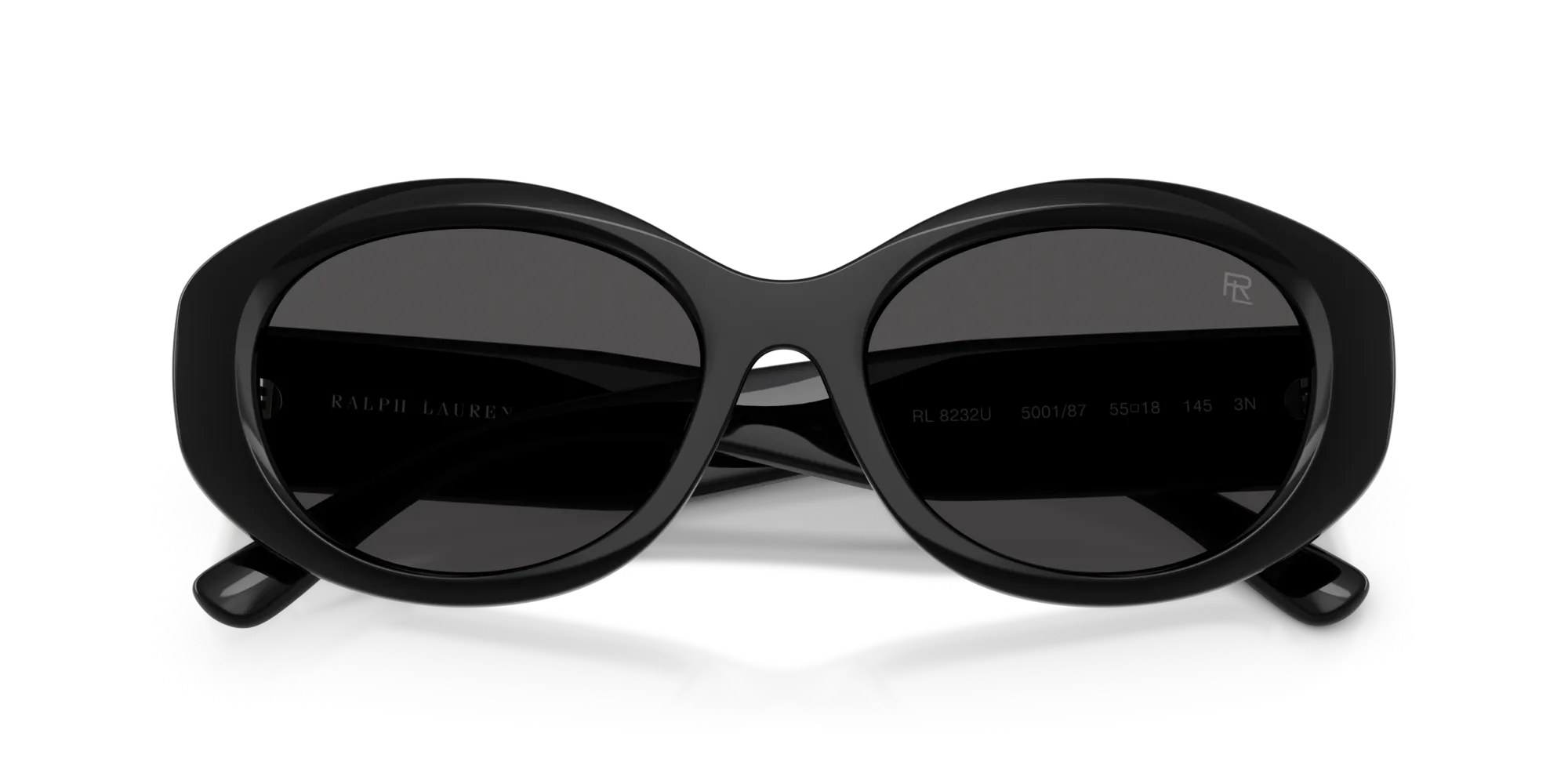Ralph Lauren RL8232U 500187 Occhiali da sole Iniettato Nero Grigio Rotonda Normale - immagine 2