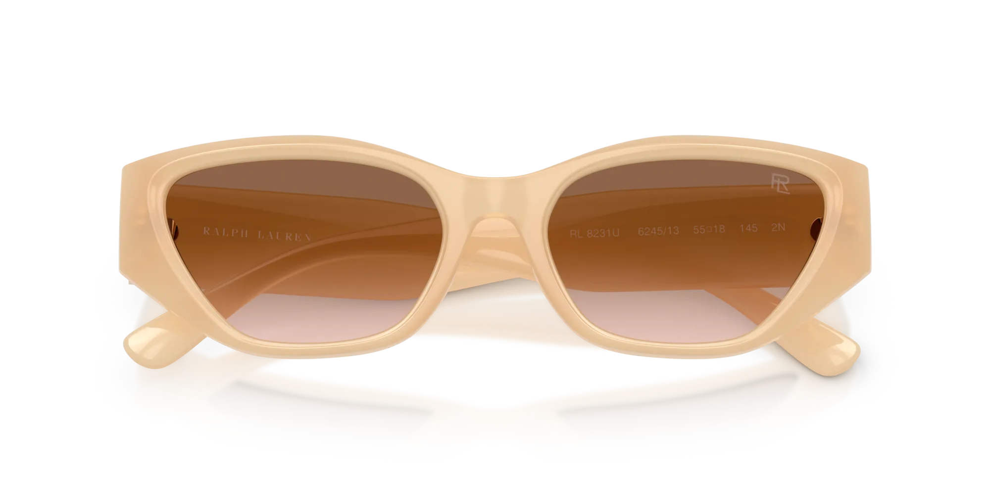 Ralph Lauren RL8231U 624513 Occhiali da sole Iniettato Rosa Marrone Squadrata Normale Sfumato - immagine 2