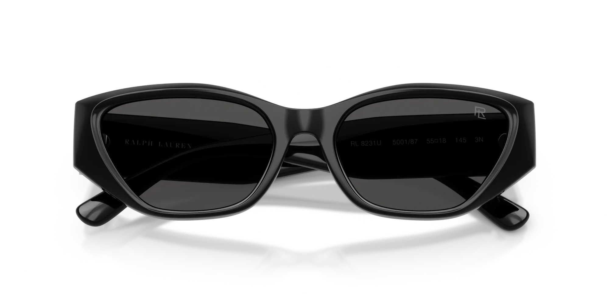 Ralph Lauren RL8231U 500187 Occhiali da sole Iniettato Nero Grigio Squadrata Normale - immagine 2