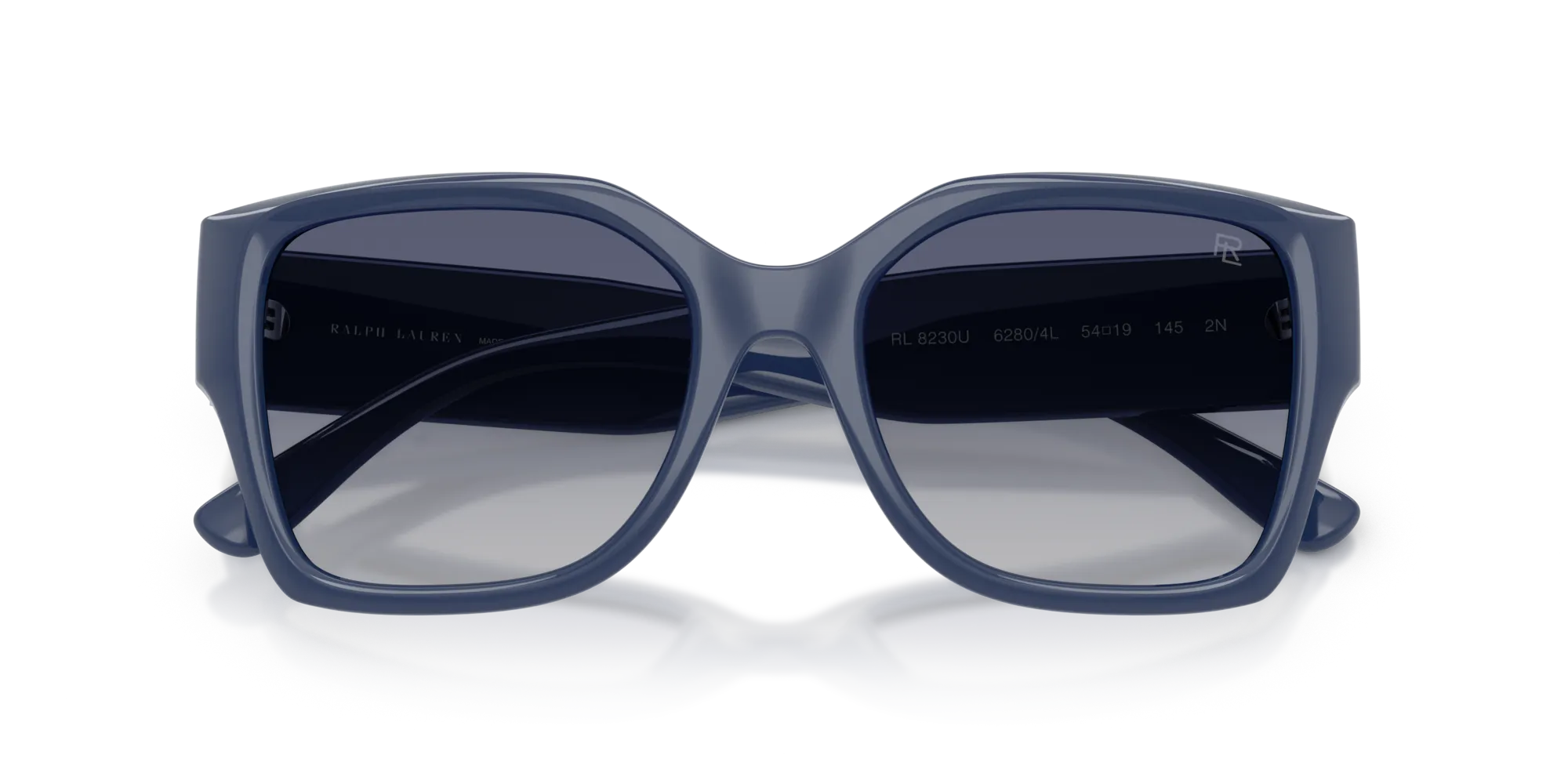 Ralph Lauren RL8230U 62804L Occhiali da sole Iniettato Blu Blu Squadrata Normale Sfumato - immagine 2