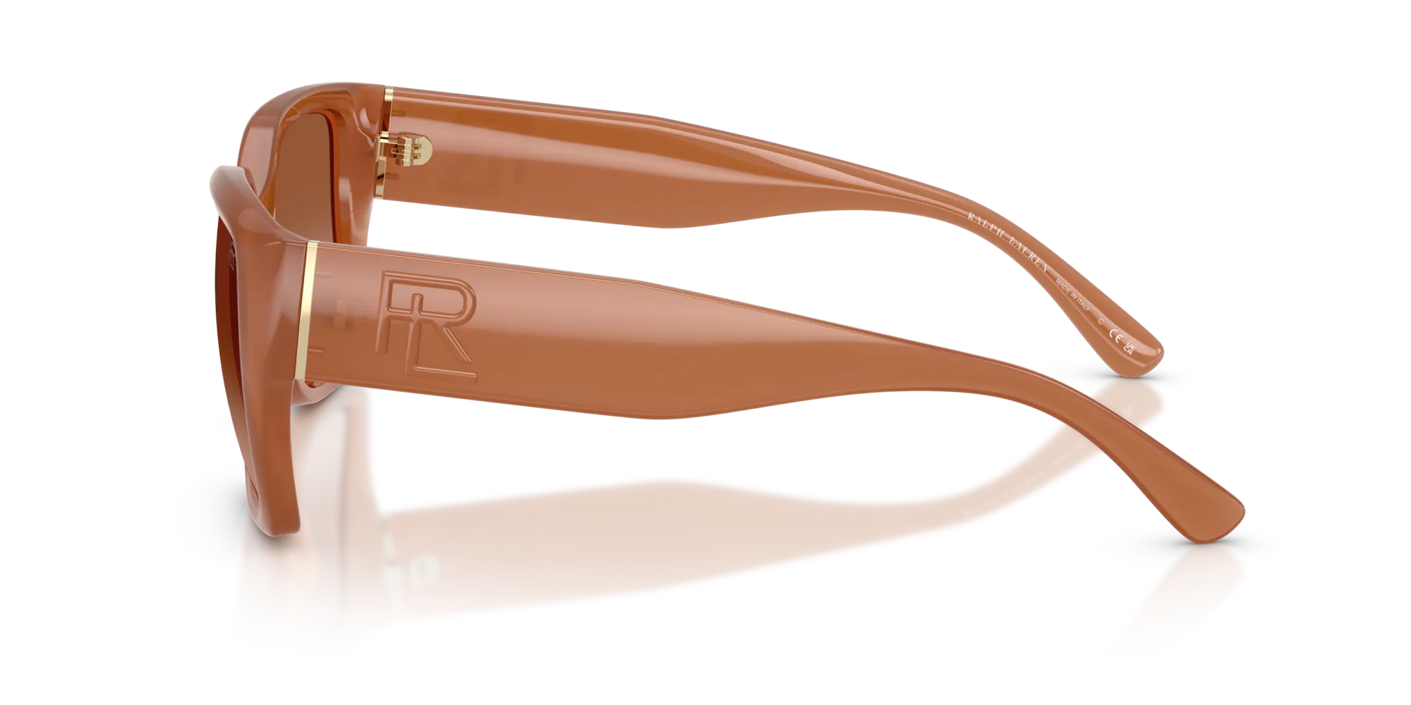 Ralph Lauren RL8230U 624413 Occhiali da sole Iniettato Arancione Marrone Squadrata Normale Sfumato - immagine 4