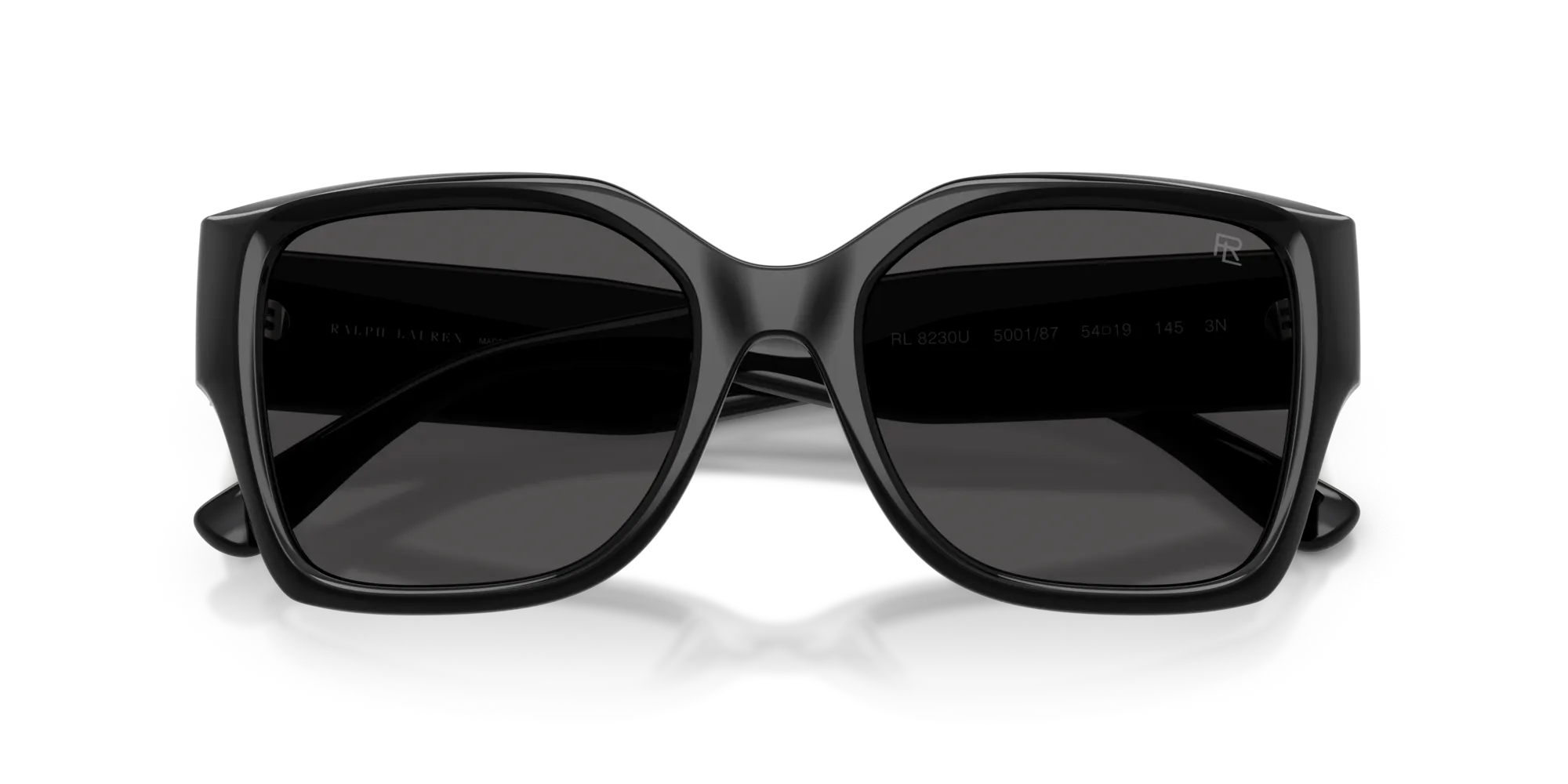 Ralph Lauren RL8230U 500187 Occhiali da sole Iniettato Nero Grigio Squadrata Normale - immagine 2
