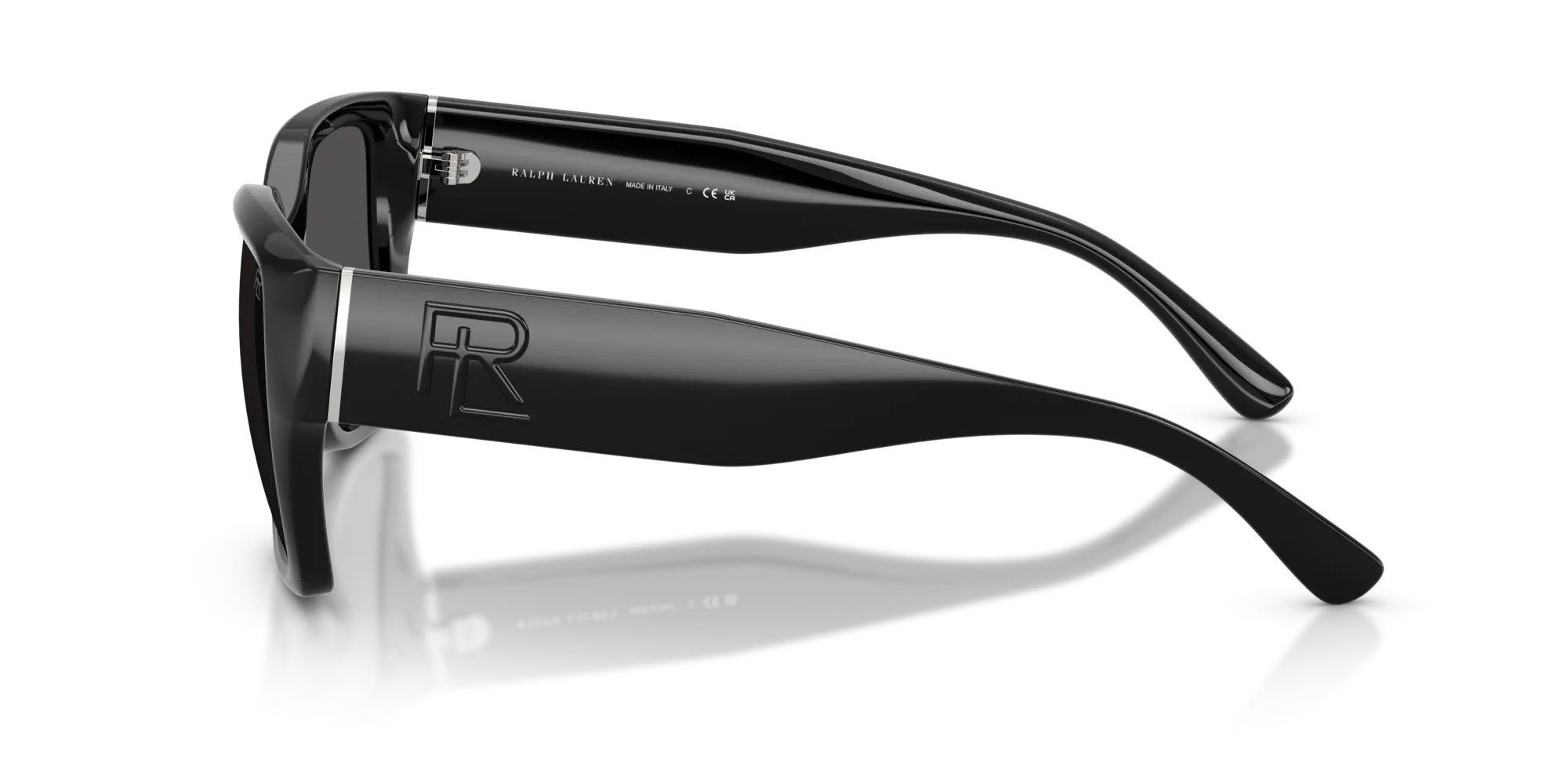 Ralph Lauren RL8230U 500187 Occhiali da sole Iniettato Nero Grigio Squadrata Normale - immagine 4