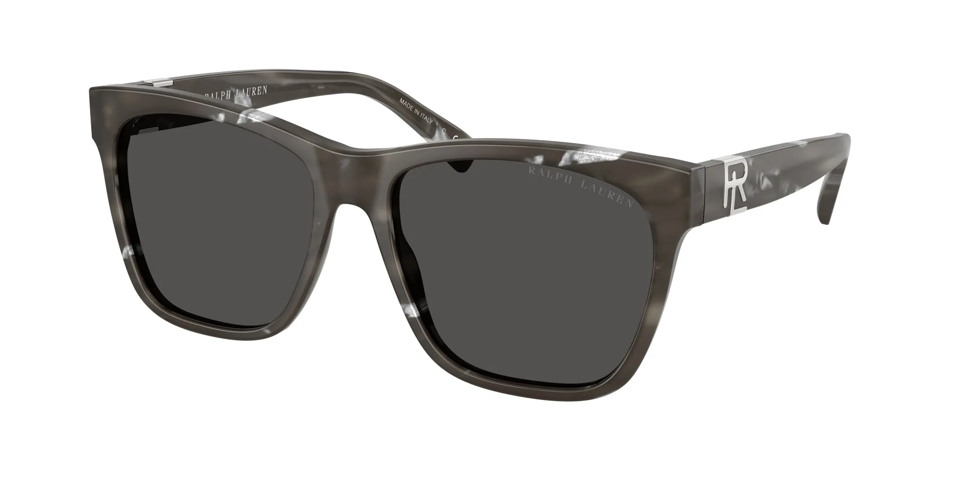 Ralph Lauren RL8212 THE RICKY II 617587 Occhiali da sole Acetato Nero Grigio Squadrata Normale - immagine 1