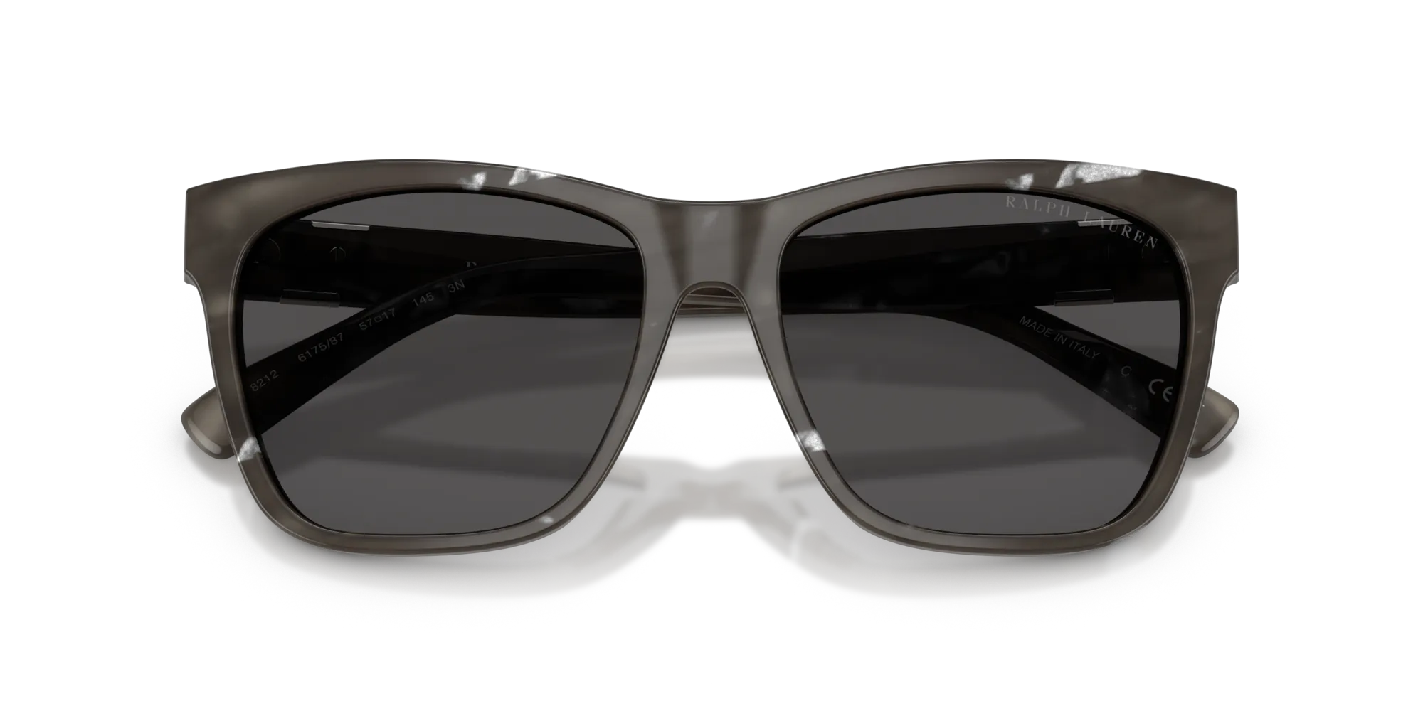 Ralph Lauren RL8212 THE RICKY II 617587 Occhiali da sole Acetato Nero Grigio Squadrata Normale - immagine 2
