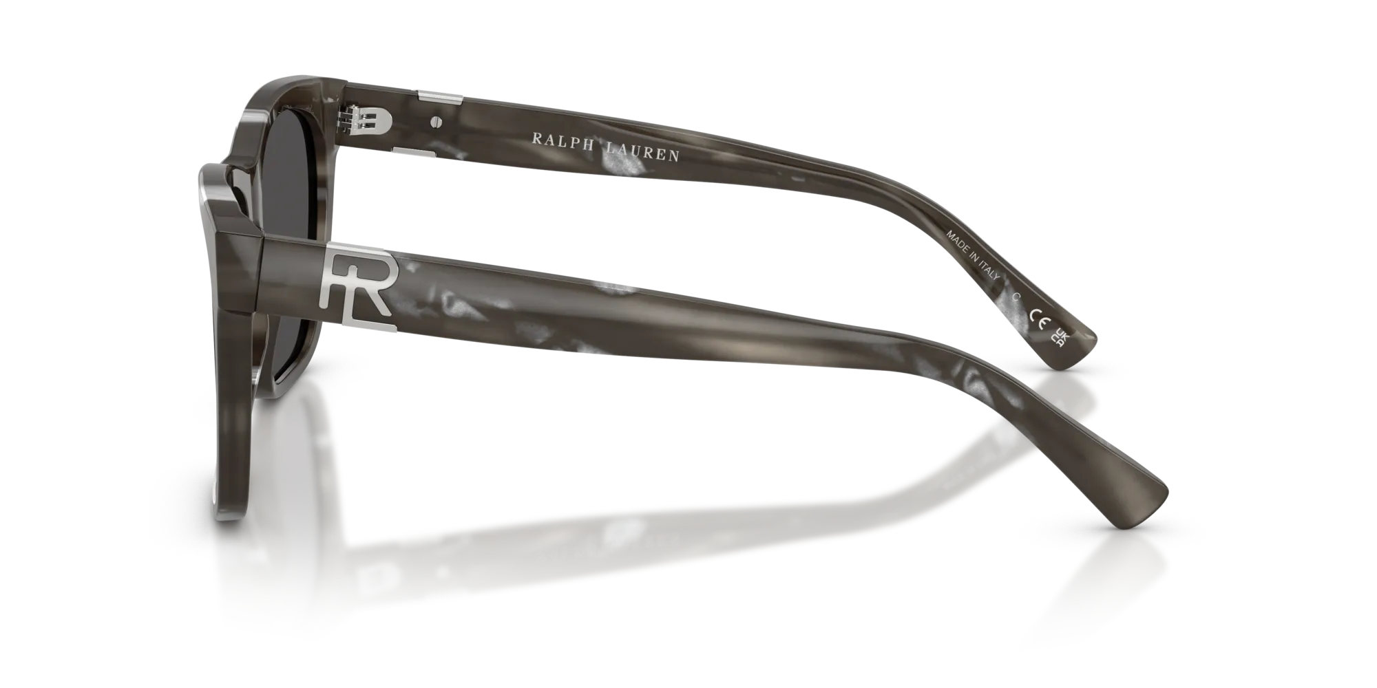 Ralph Lauren RL8212 THE RICKY II 617587 Occhiali da sole Acetato Nero Grigio Squadrata Normale - immagine 4