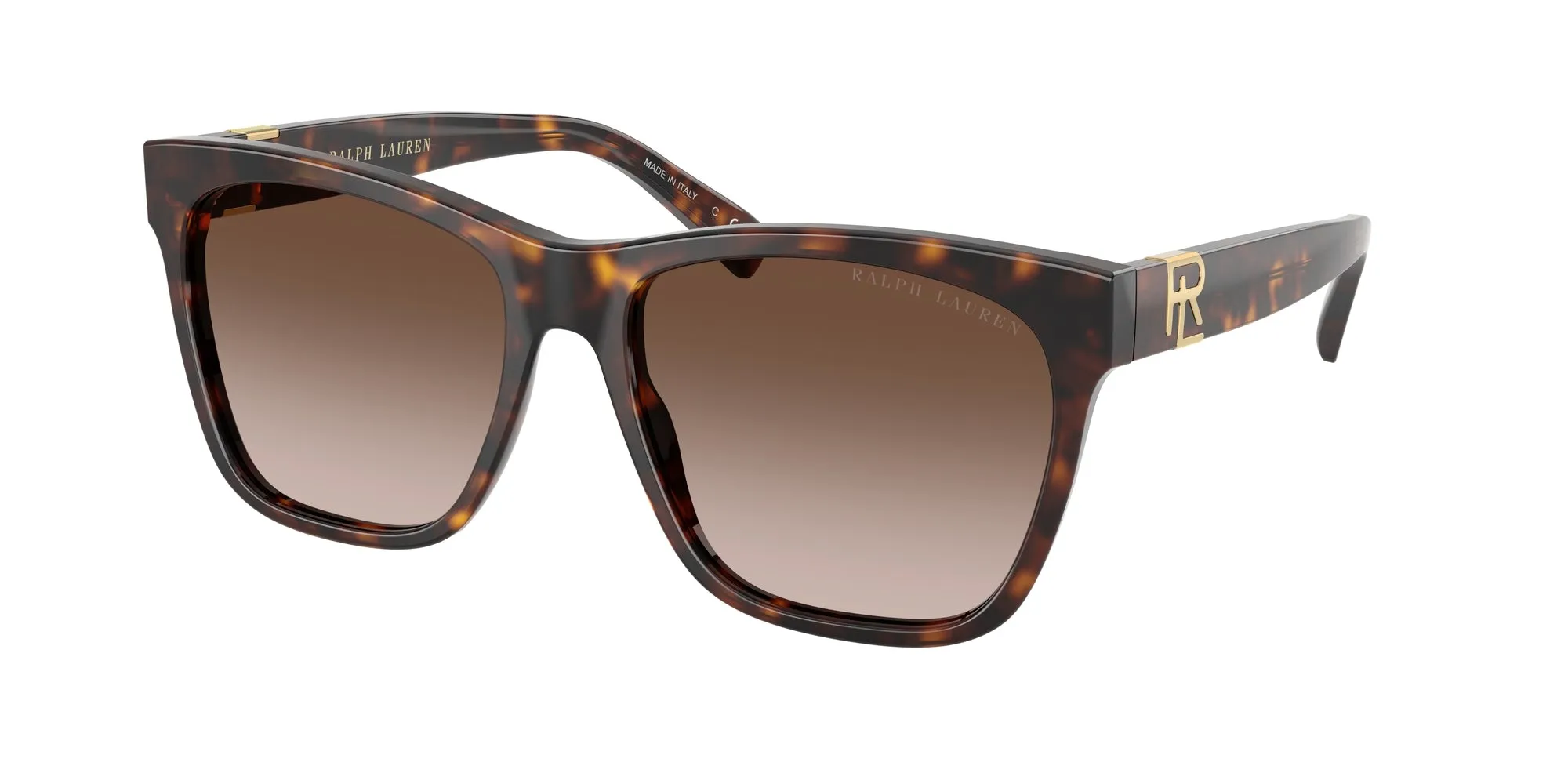 Ralph Lauren RL8212 THE RICKY II 500313 Occhiali da sole Acetato Tartaruga Marrone Squadrata Normale Sfumato - immagine 1