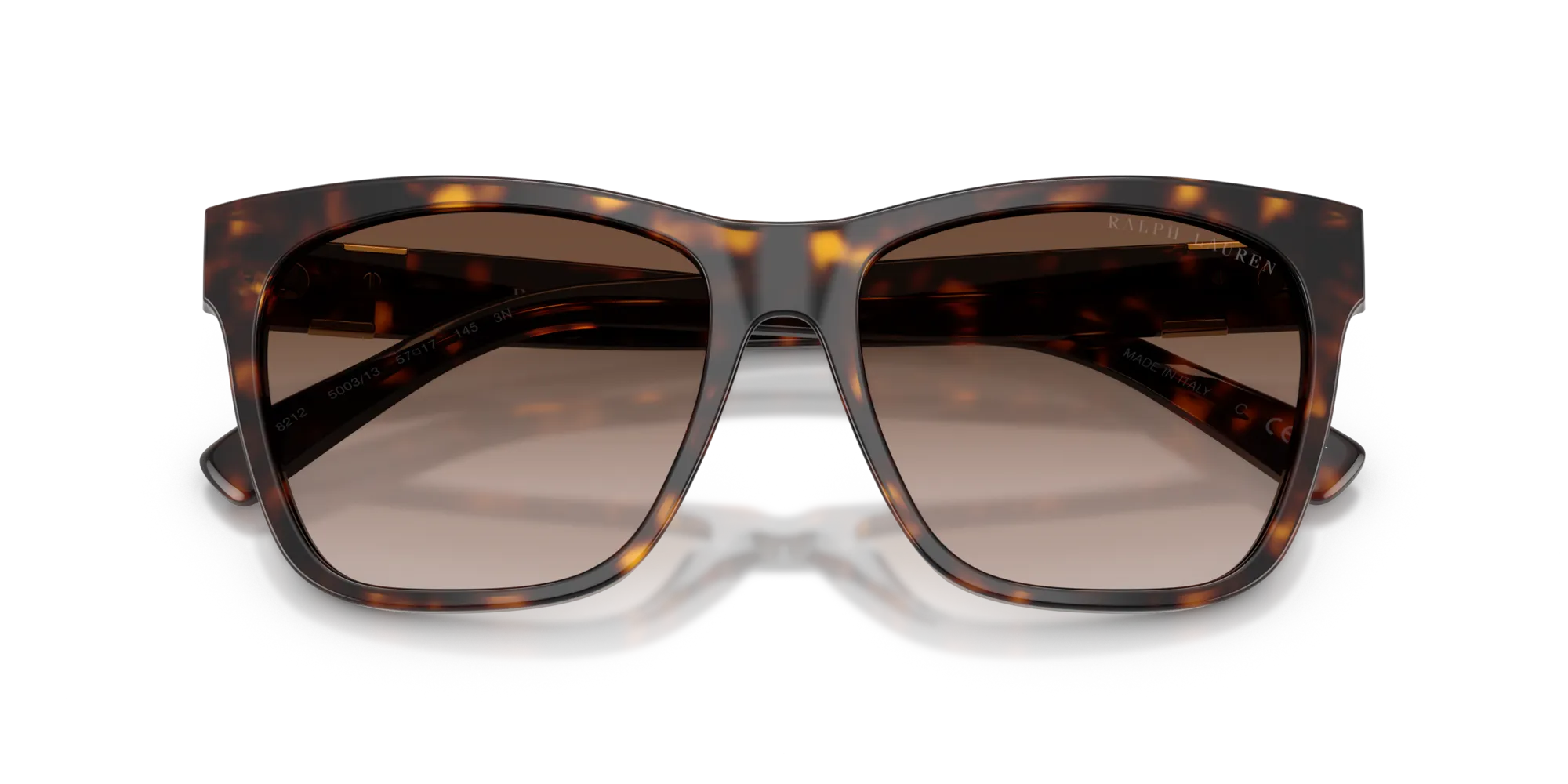 Ralph Lauren RL8212 THE RICKY II 500313 Occhiali da sole Acetato Tartaruga Marrone Squadrata Normale Sfumato - immagine 2