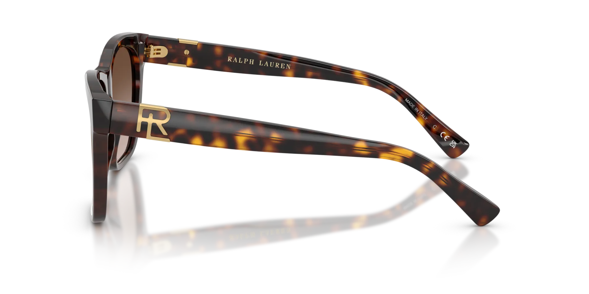 Ralph Lauren RL8212 THE RICKY II 500313 Occhiali da sole Acetato Tartaruga Marrone Squadrata Normale Sfumato - immagine 4
