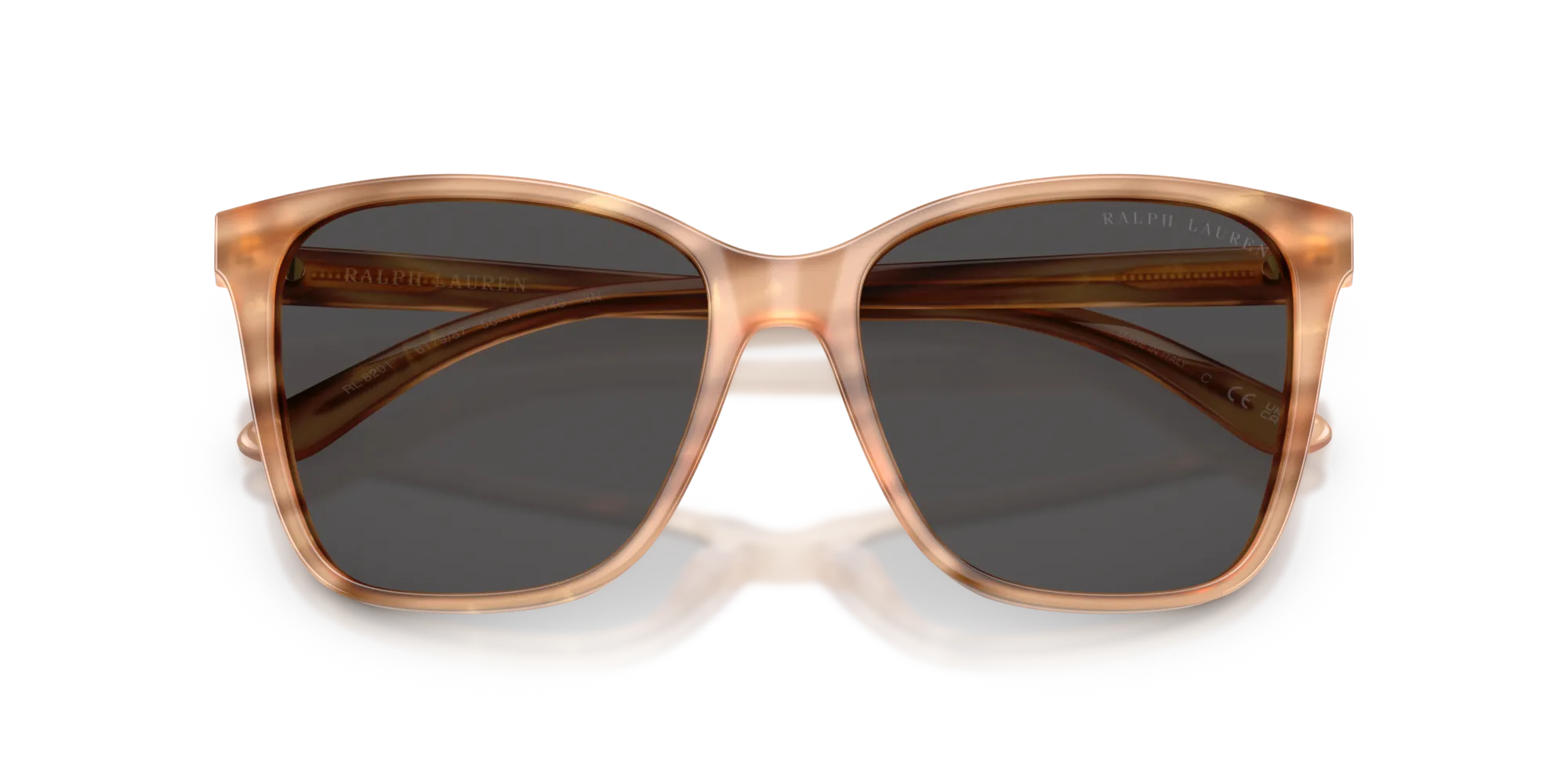 Ralph Lauren RL8201 617987 Occhiali da sole Acetato Marrone Grigio Pillow Normale - immagine 2