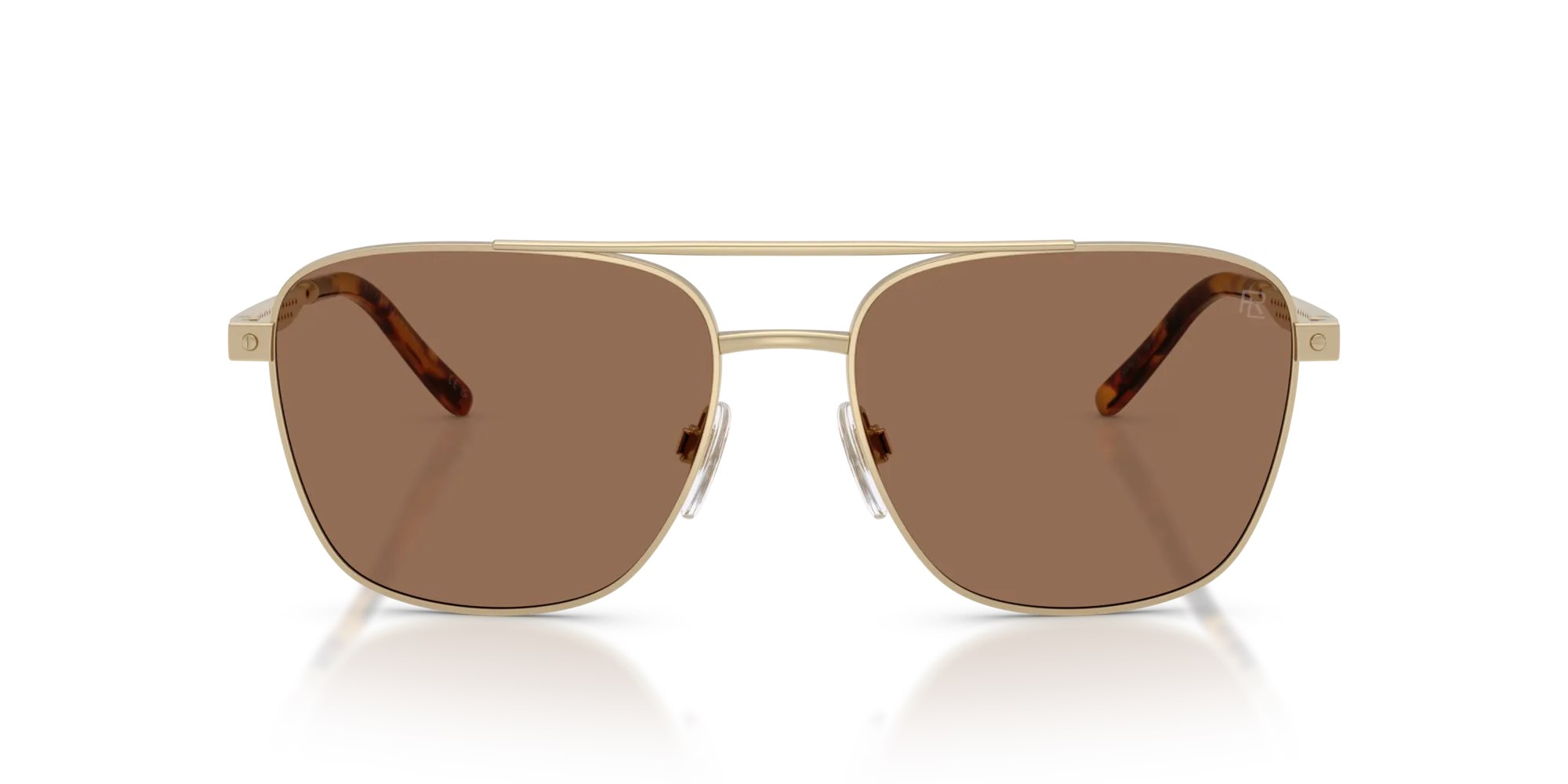 Ralph Lauren RL7091 947873 Occhiali da sole Acciaio Oro Marrone Pilot Normale - immagine 3