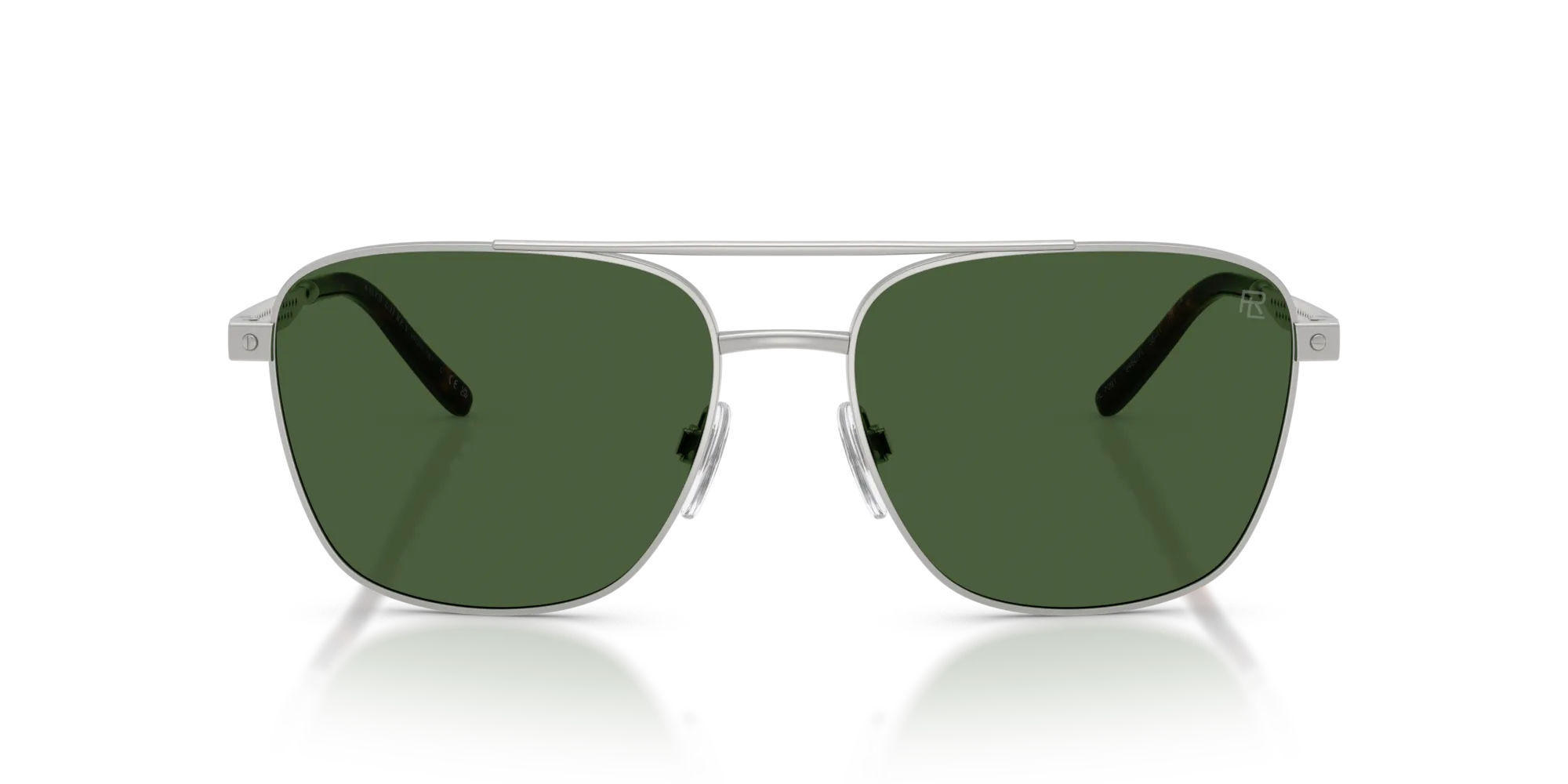 Ralph Lauren RL7091 946671 Occhiali da sole Acciaio Argento Verde Pilot Normale - immagine 3