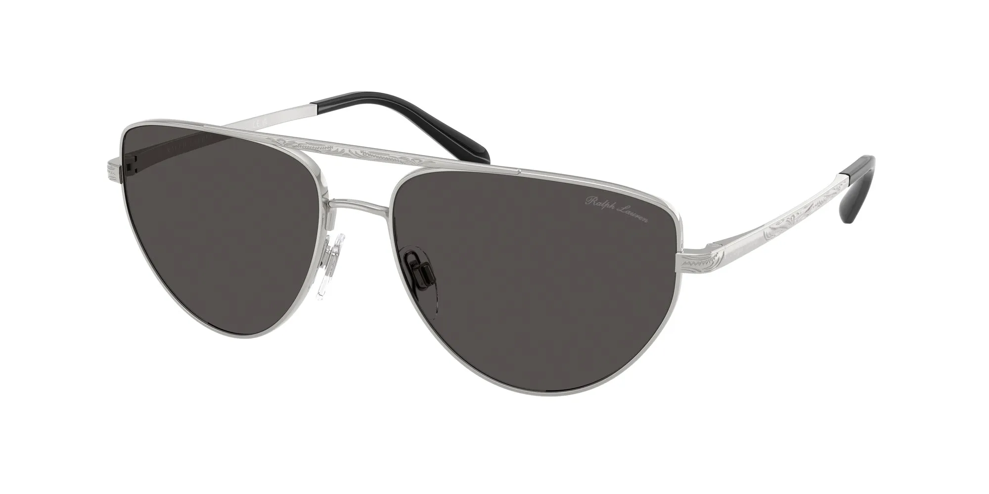 Ralph Lauren RL7090 900187 Occhiali da sole Acciaio Argento Grigio Pilot Normale - immagine 1