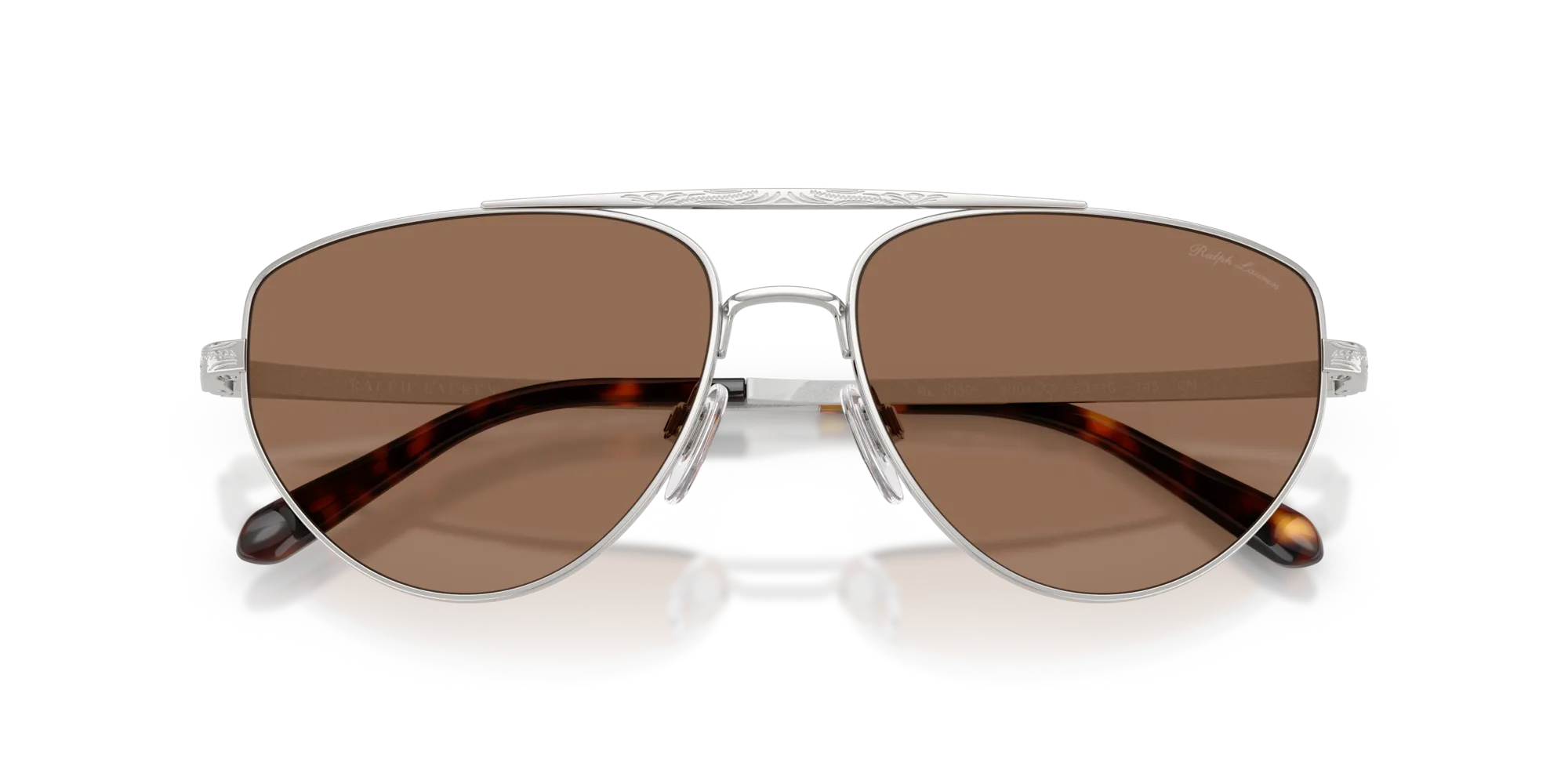 Ralph Lauren RL7090 900173 Occhiali da sole Acciaio Argento Marrone Pilot Normale - immagine 2