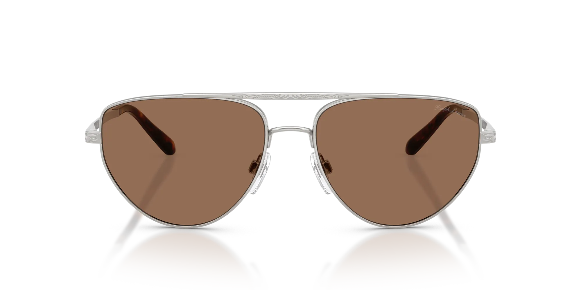 Ralph Lauren RL7090 900173 Occhiali da sole Acciaio Argento Marrone Pilot Normale - immagine 3