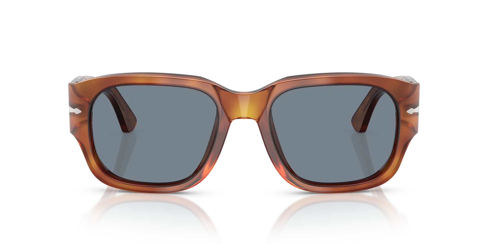 Persol PO3380S 96/56 Occhiali da sole Acetato Marrone Blu Squadrata Normale - immagine 3