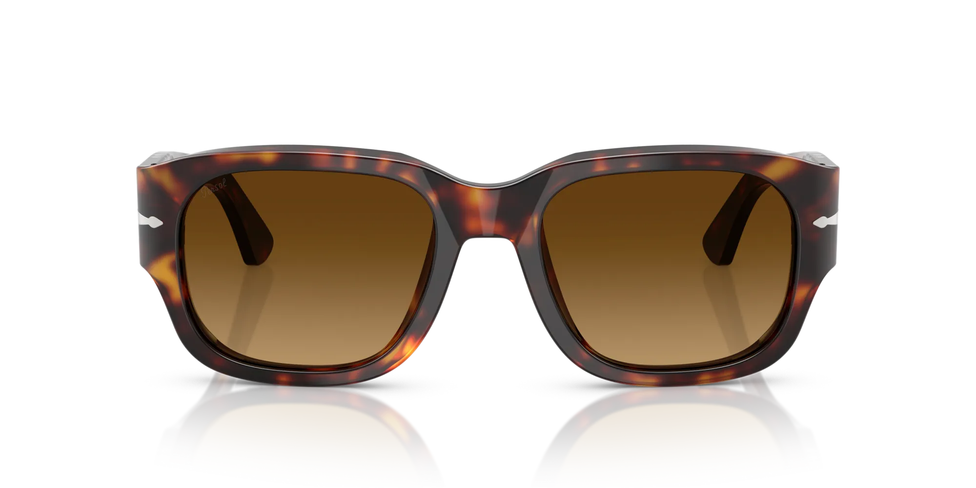 Persol PO3380S 24/85 Occhiali da sole Acetato Tartaruga Marrone Squadrata Normale Sfumato - immagine 3