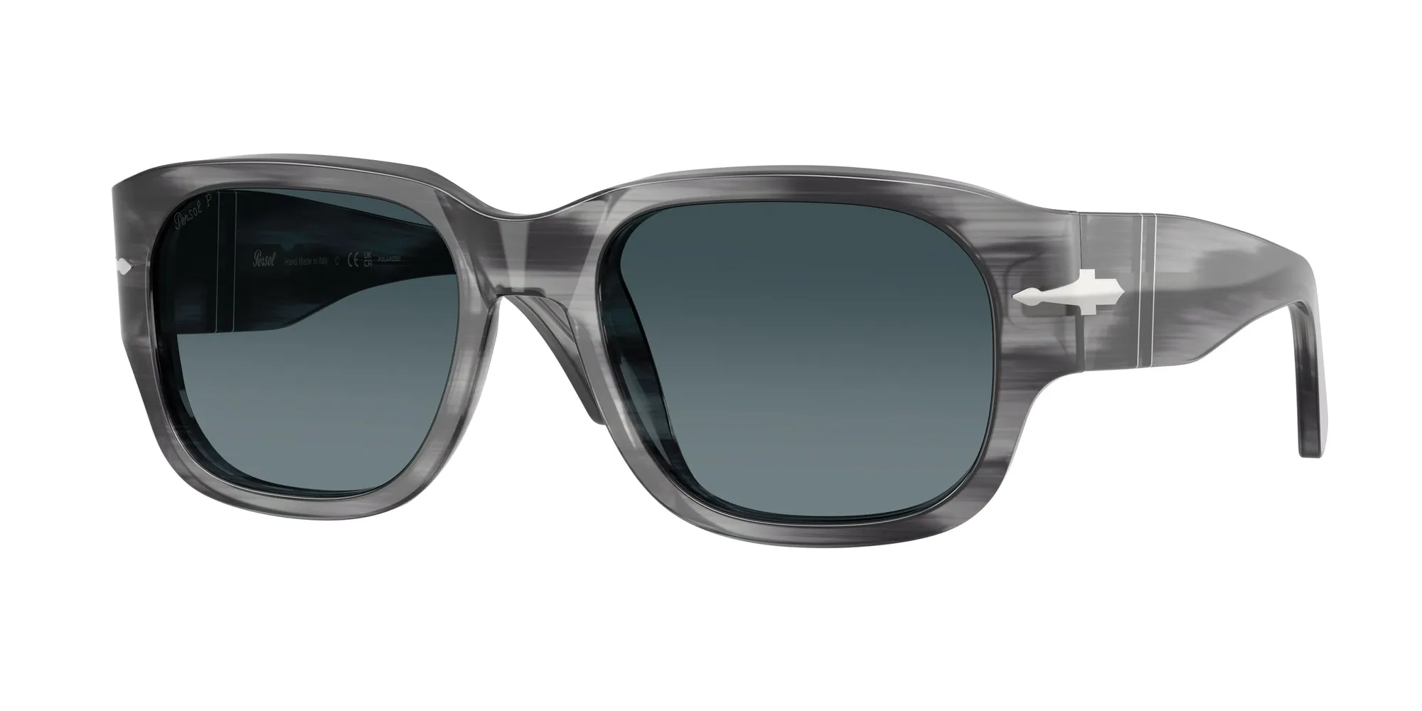 Persol PO3380S 1192S3 Occhiali da sole Acetato Grigio Blu Squadrata Polarizzata Sfumato - immagine 1