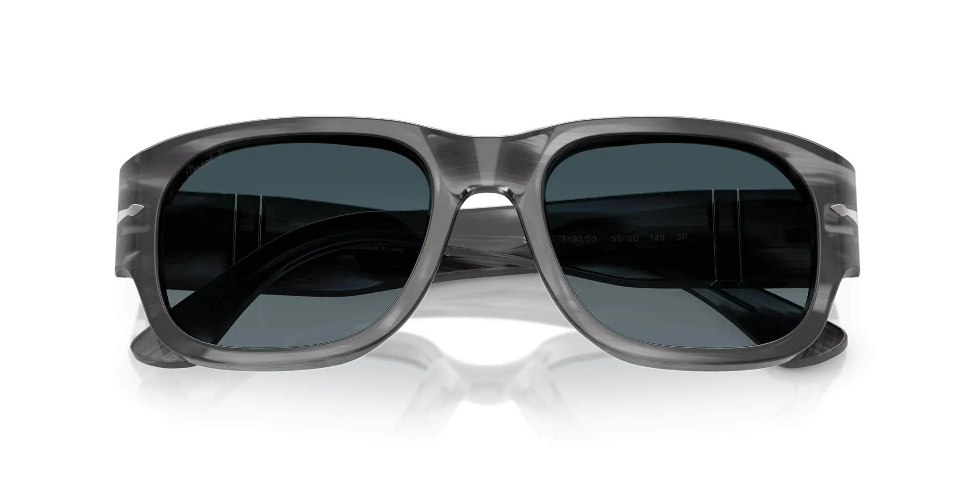 Persol PO3380S 1192S3 Occhiali da sole Acetato Grigio Blu Squadrata Polarizzata Sfumato - immagine 2