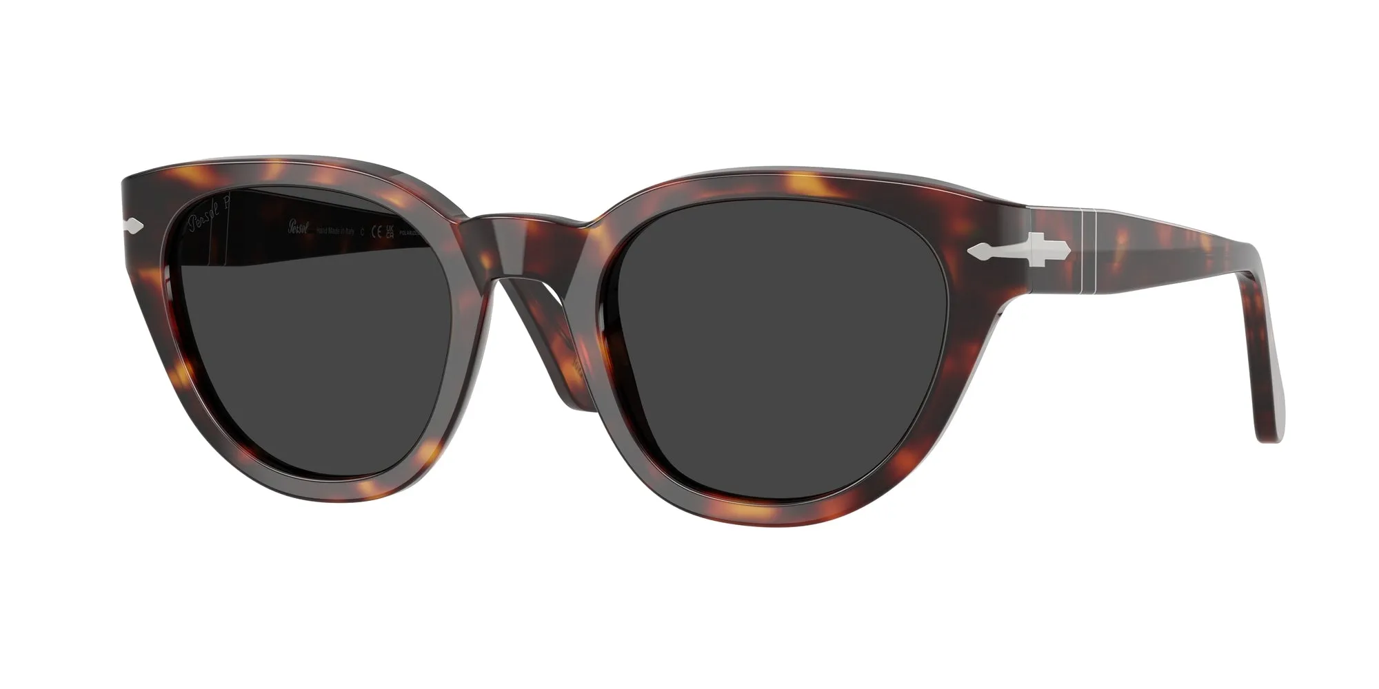 Persol PO3379S 24/48 Occhiali da sole Acetato Tartaruga Grigio Farfalla Polarizzata - immagine 1