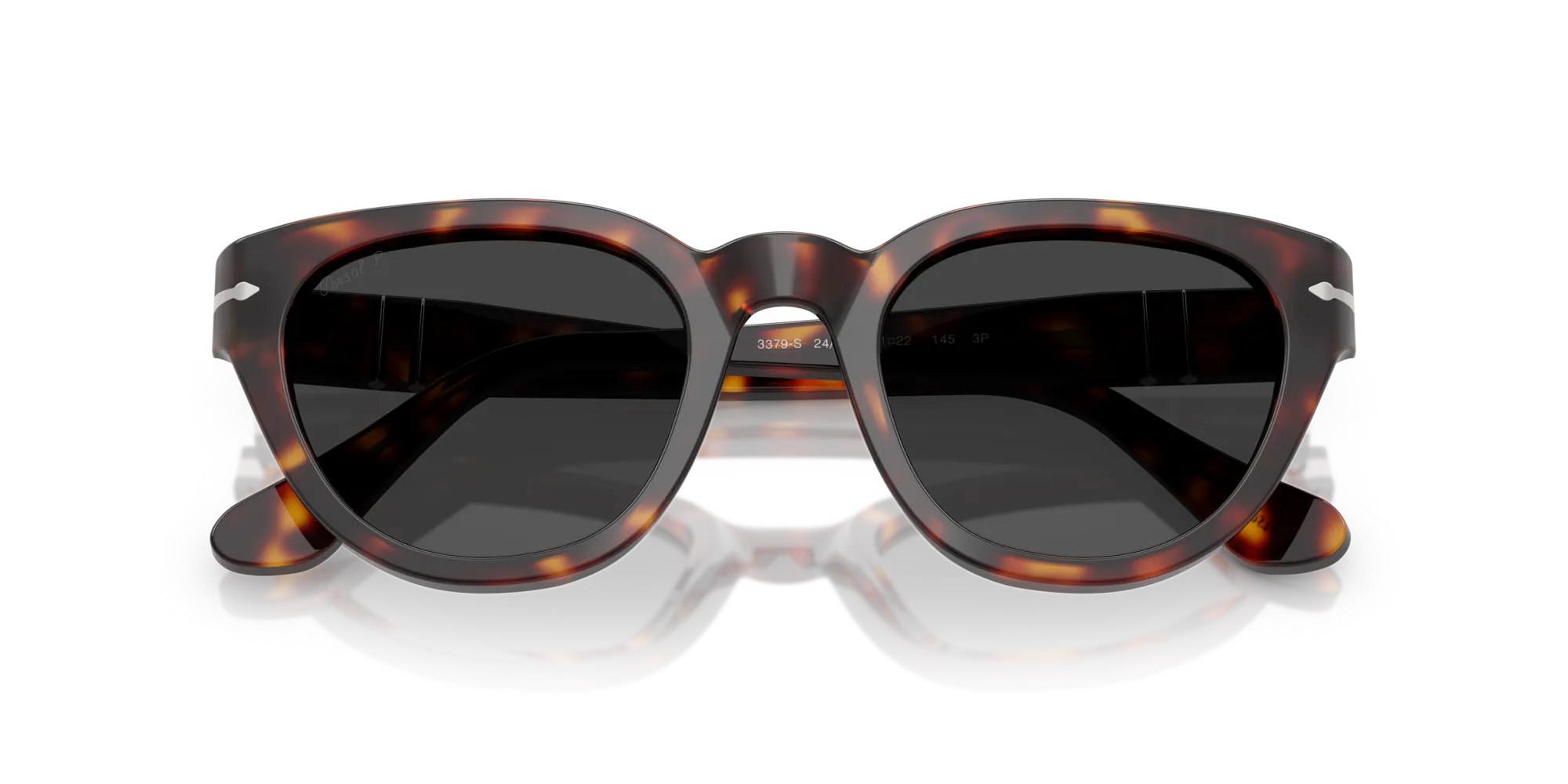 Persol PO3379S 24/48 Occhiali da sole Acetato Tartaruga Grigio Farfalla Polarizzata - immagine 2