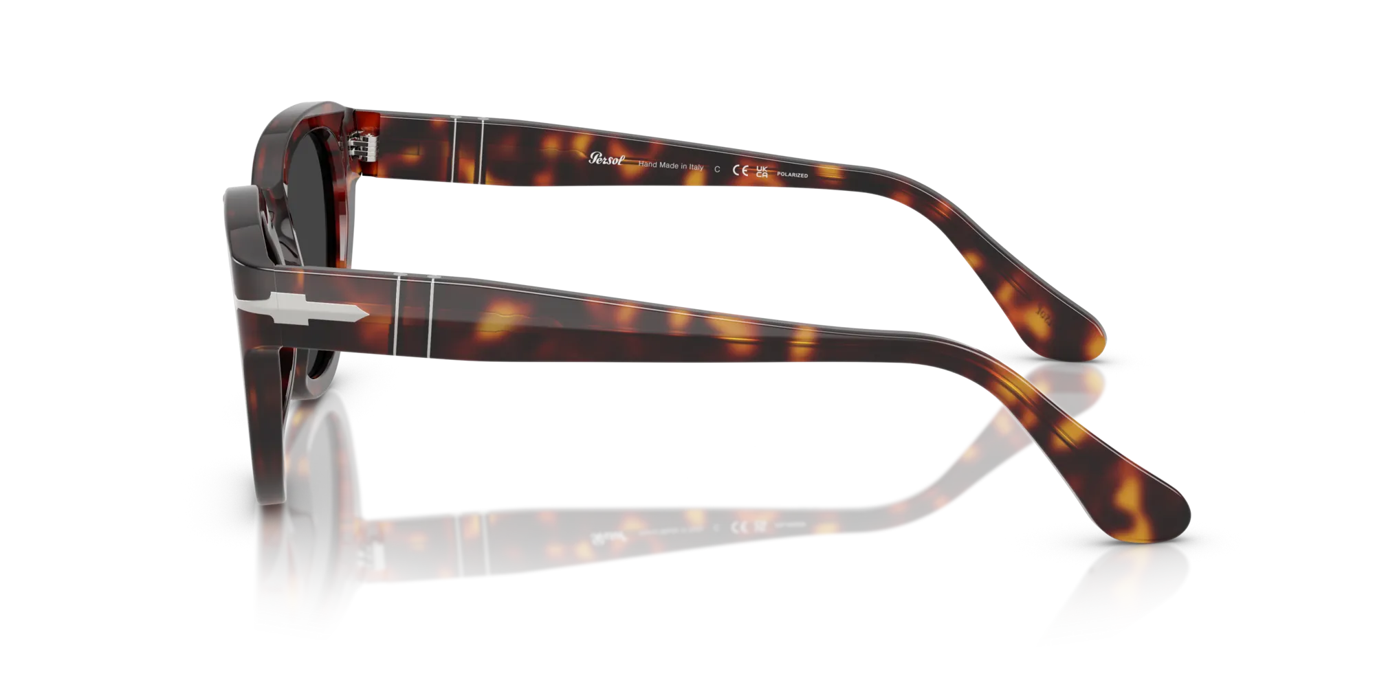 Persol PO3379S 24/48 Occhiali da sole Acetato Tartaruga Grigio Farfalla Polarizzata - immagine 4