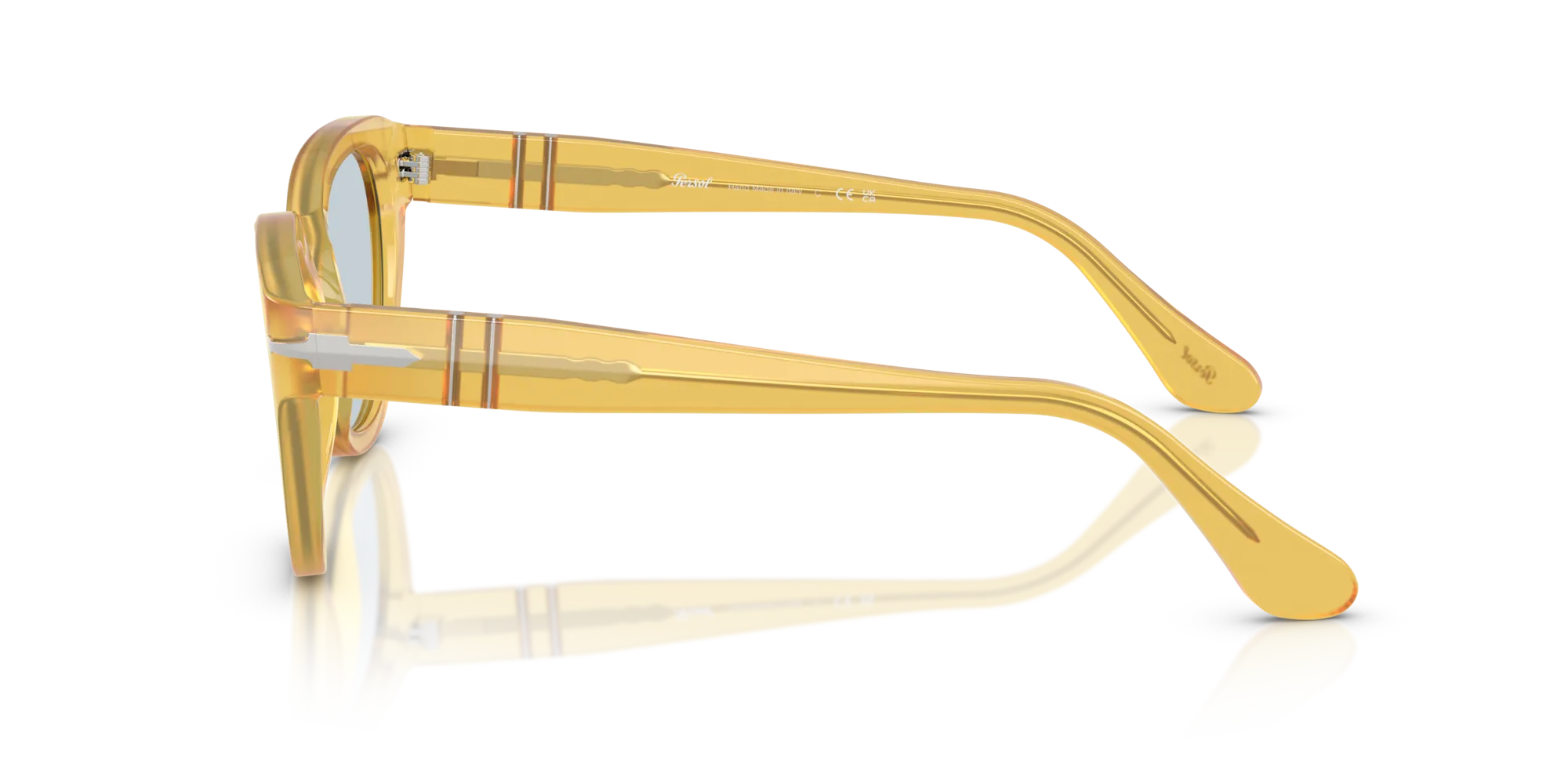 Persol PO3379S 204/56 Occhiali da sole Acetato Giallo Blu Farfalla Normale - immagine 4