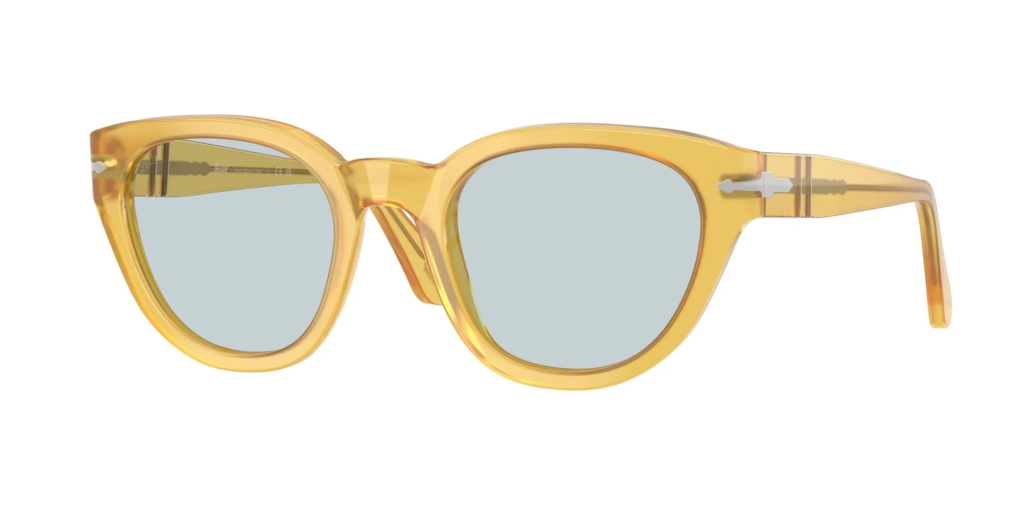 Persol PO3379S 204/56 Occhiali da sole Acetato Giallo Blu Farfalla Normale - immagine 1