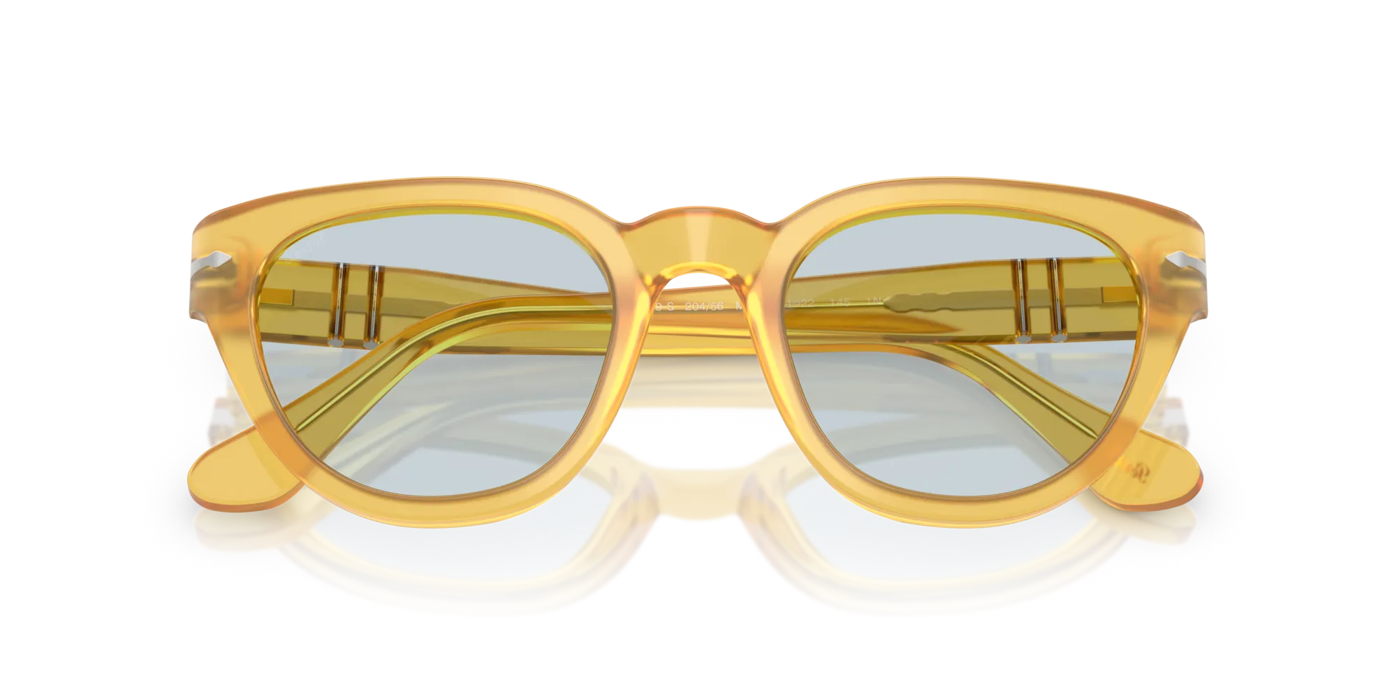 Persol PO3379S 204/56 Occhiali da sole Acetato Giallo Blu Farfalla Normale - immagine 2