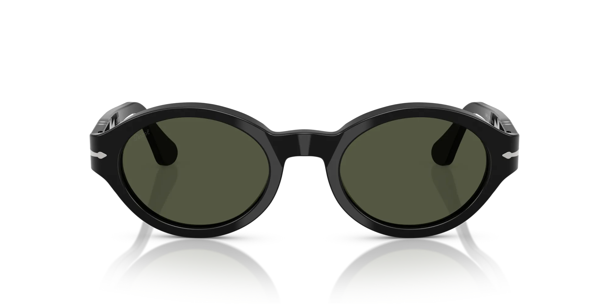 Persol PO3378S LORIS 95/31 Occhiali da sole Acetato Nero Verde Rotonda Normale - immagine 3