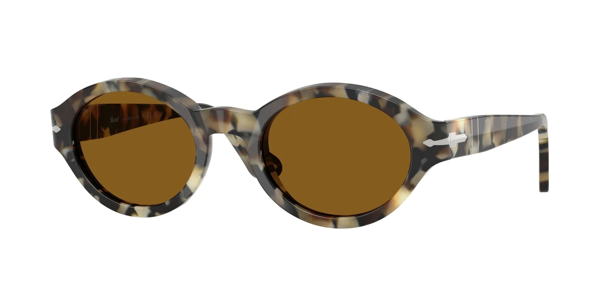 Persol PO3378S LORIS 107133 Occhiali da sole Acetato Tartaruga Marrone Rotonda Normale - immagine 1