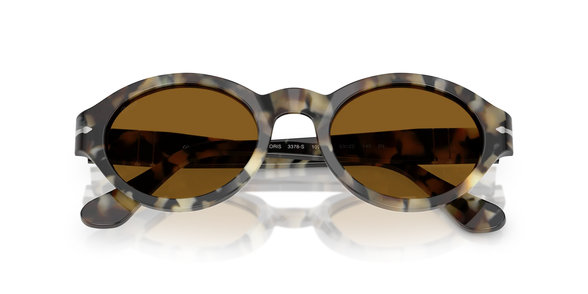 Persol PO3378S LORIS 107133 Occhiali da sole Acetato Tartaruga Marrone Rotonda Normale - immagine 2