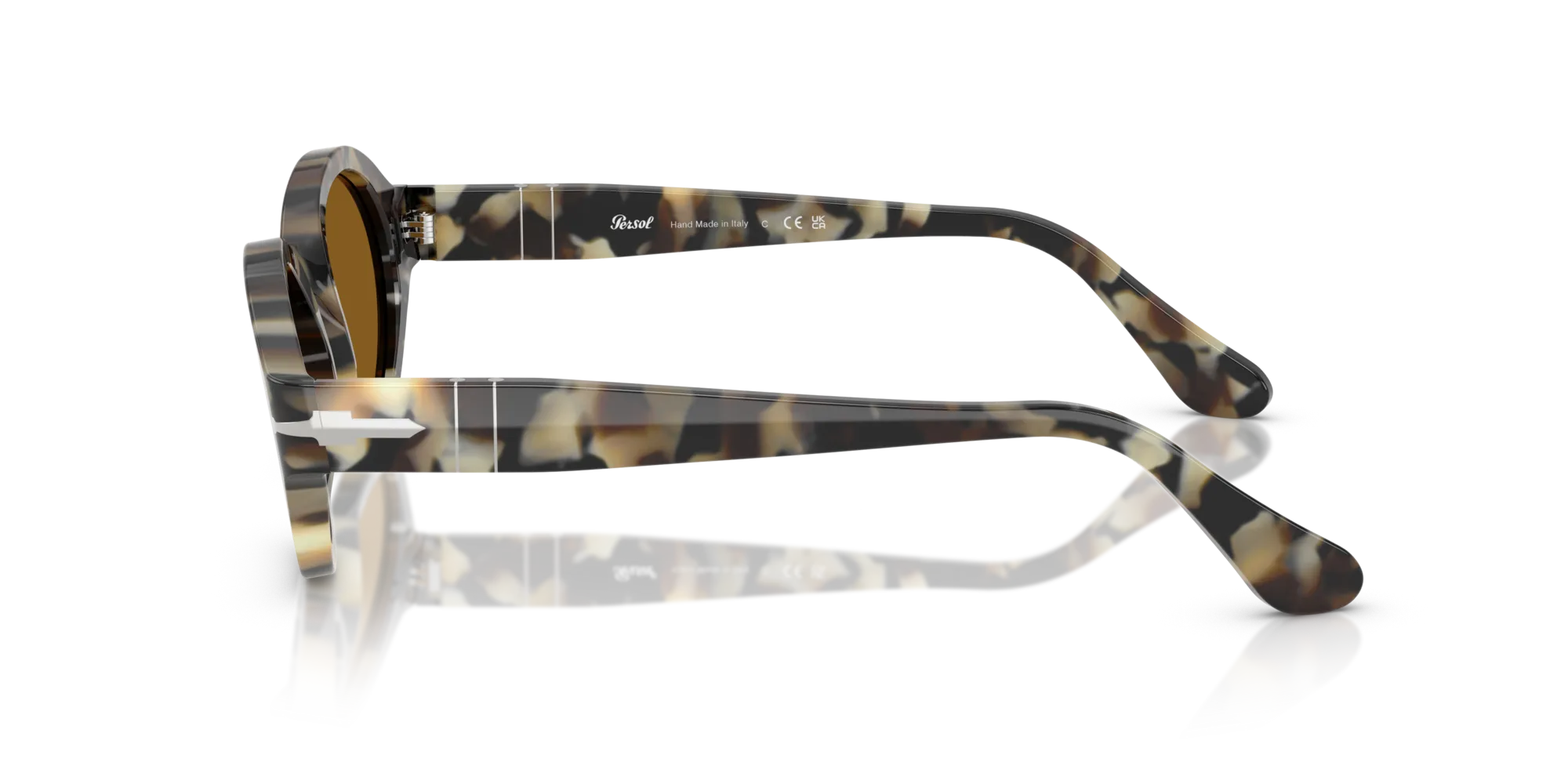 Persol PO3378S LORIS 107133 Occhiali da sole Acetato Tartaruga Marrone Rotonda Normale - immagine 4