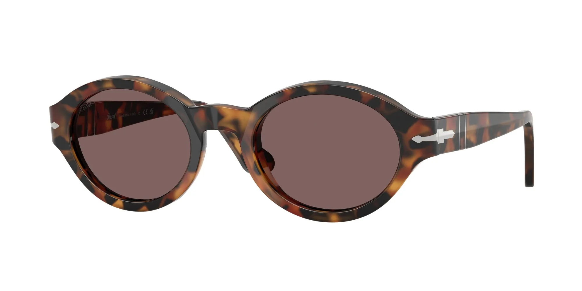 Persol PO3378S LORIS 105253 Occhiali da sole Acetato Tartaruga Viola Rotonda Normale - immagine 1