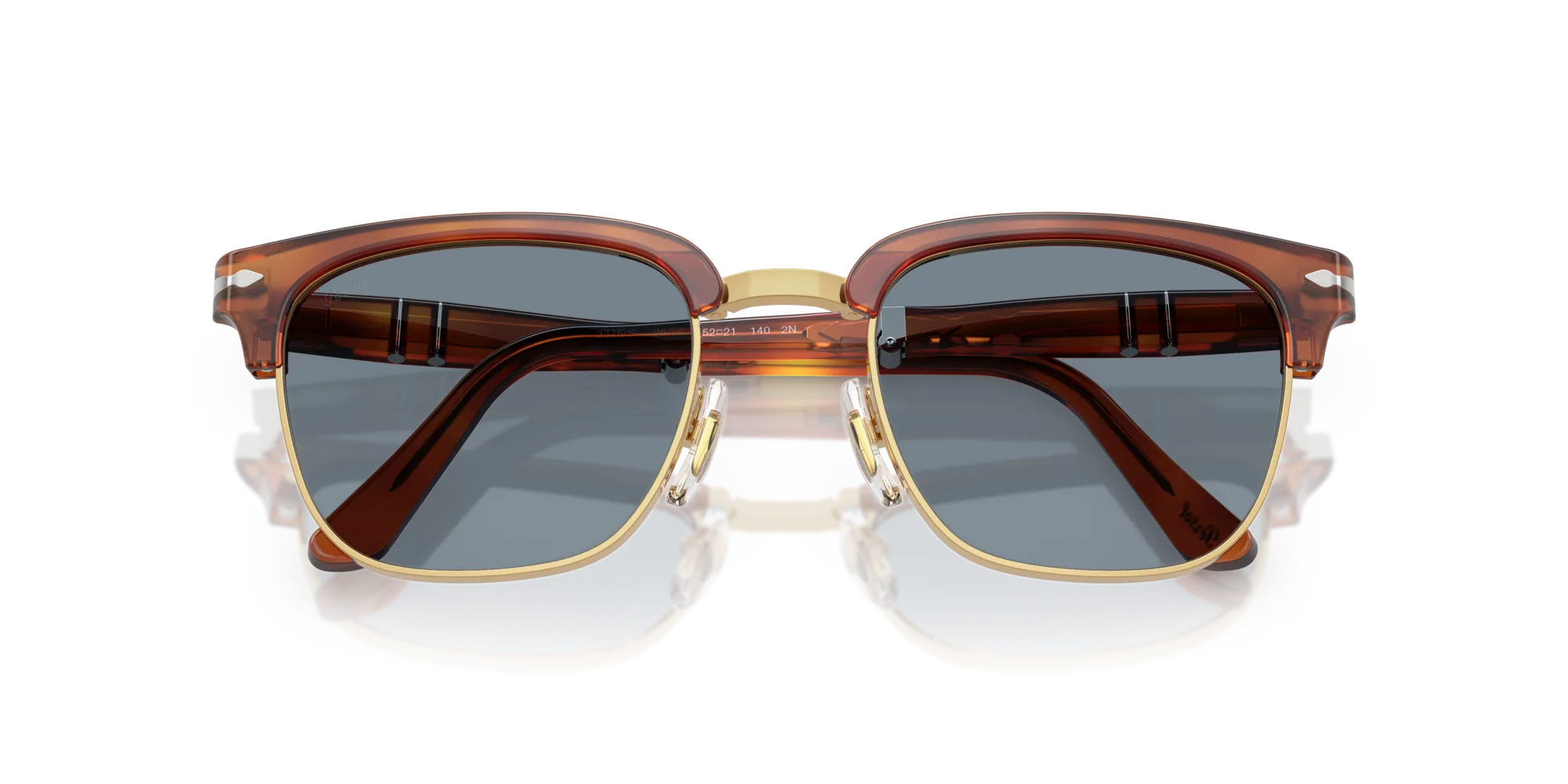 Persol PO3375S 96/56 Occhiali da sole Acetato Marrone Blu Squadrata Normale - immagine 2