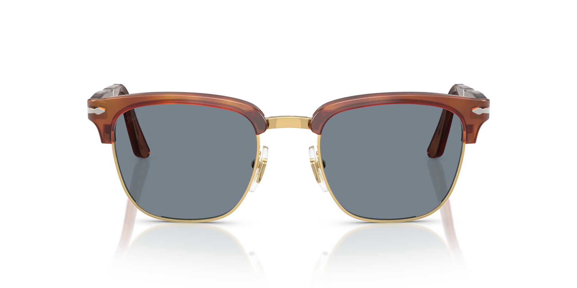 Persol PO3375S 96/56 Occhiali da sole Acetato Marrone Blu Squadrata Normale - immagine 3